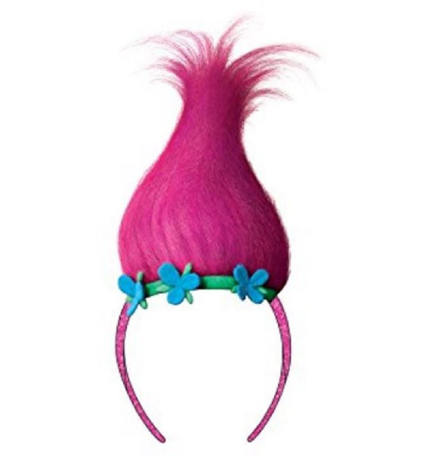 Child's Magenta Trolls Sugar Glitter Headband with Troll Hair - Perfect for Young Girls - Buy Online on SooperMarket.com