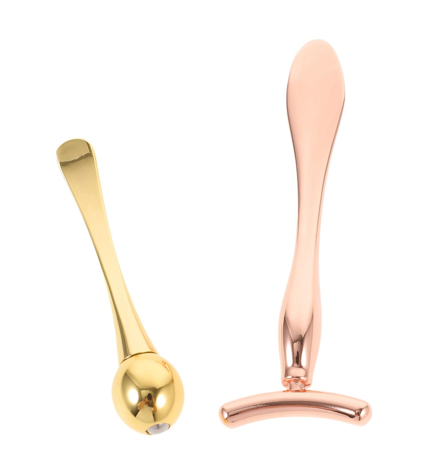 Golden Eye Massage Roller & T-Bar Set | Skin Care Tools for Eye Creams & Facial Masks | International Shipping - Buy Online on SooperMarket.com