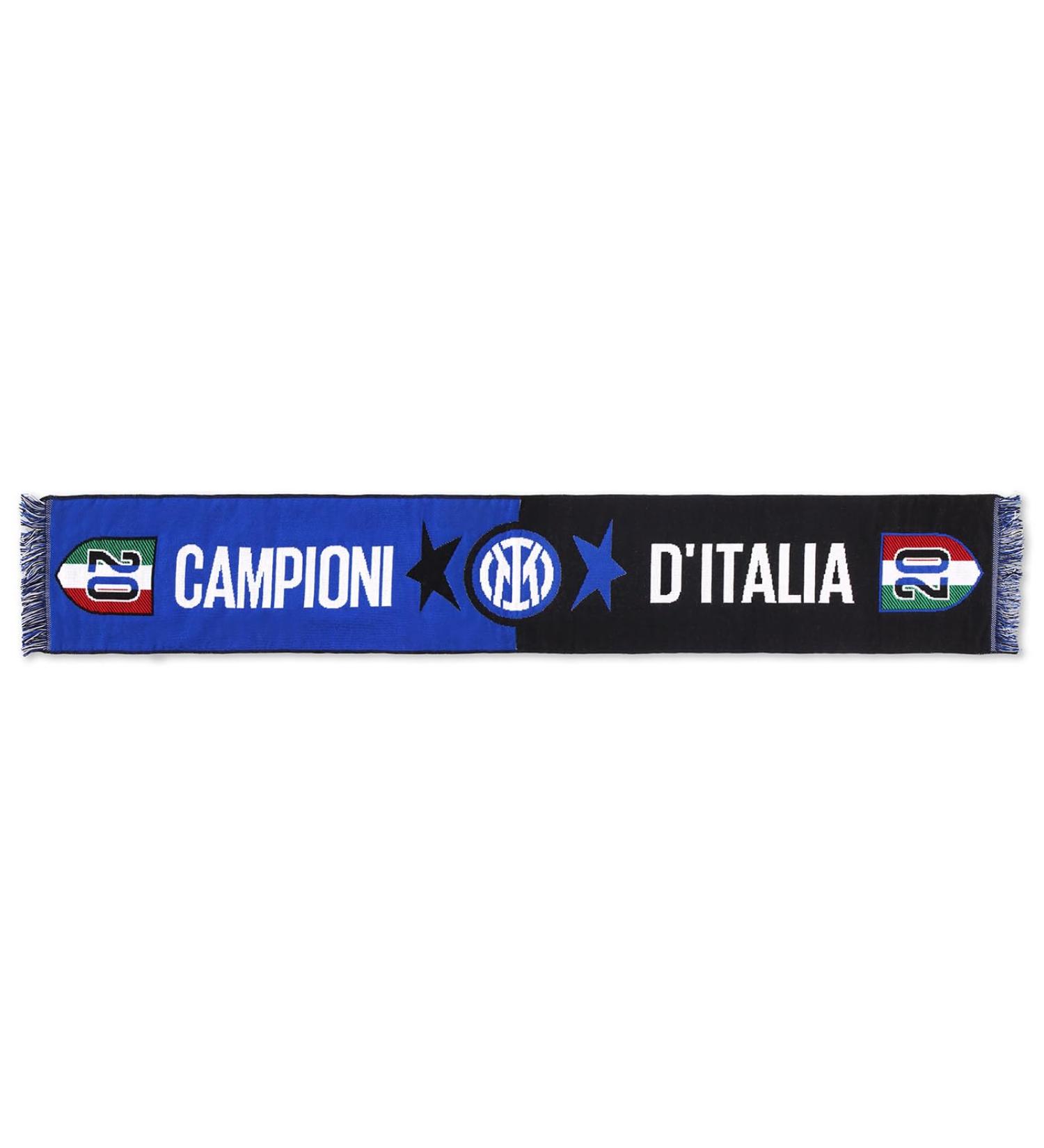 Inter Unisex Celebrative Scarf 20 Scudetto - Black/Blue One Size | International Shipping - Buy Online on SooperMarket.com