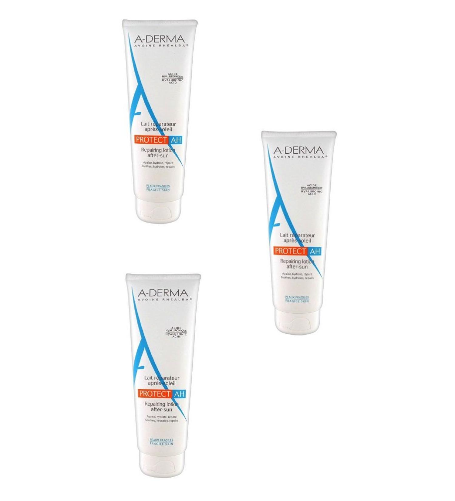 3 a-derma Protect AH Repair Lotion After-Sun 3 x 250ml Lotion Peeling Aftersun Special Offer