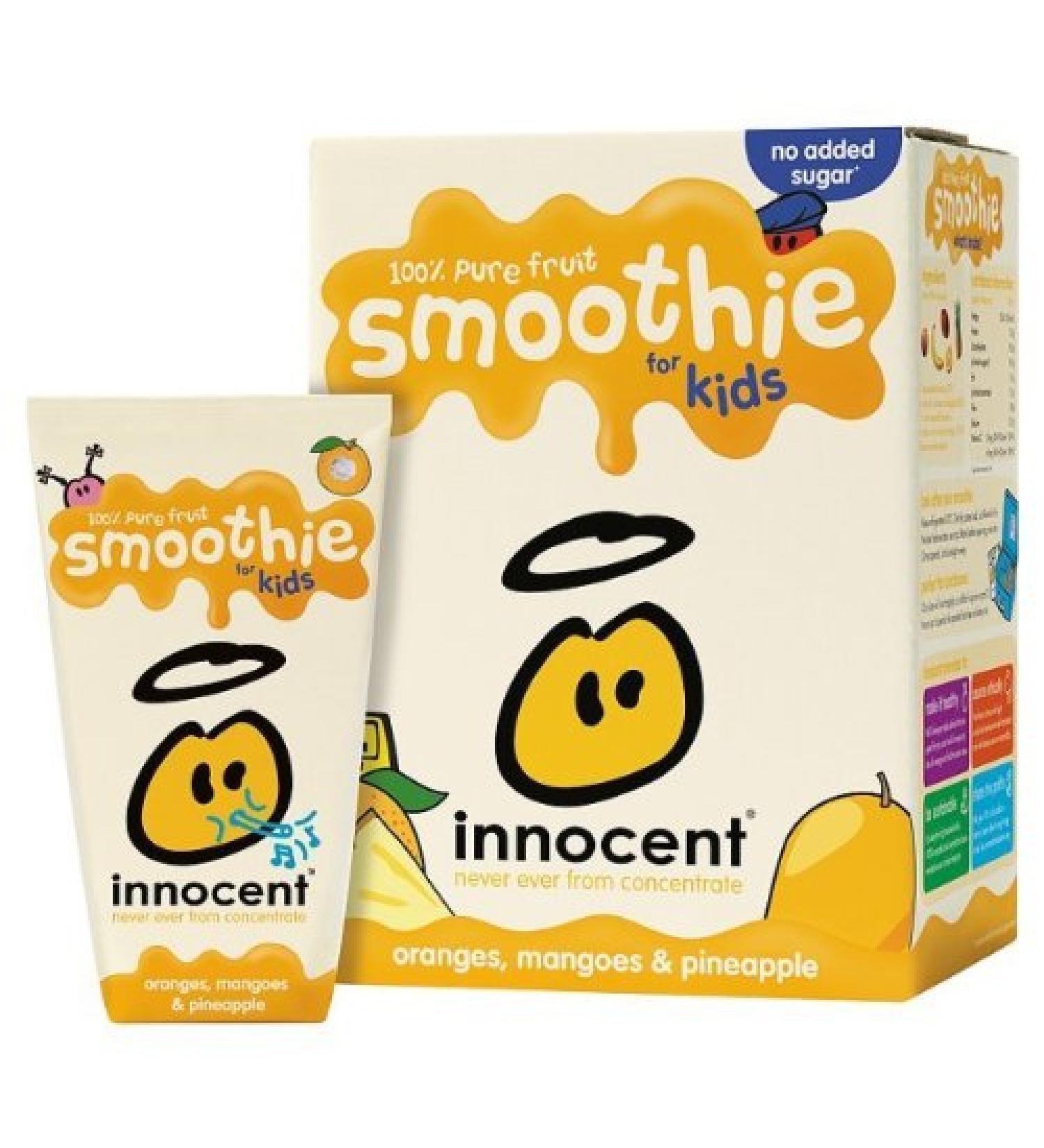 Innocent Kids Orange Mango & Pineapple Smoothies 4x4x180ml