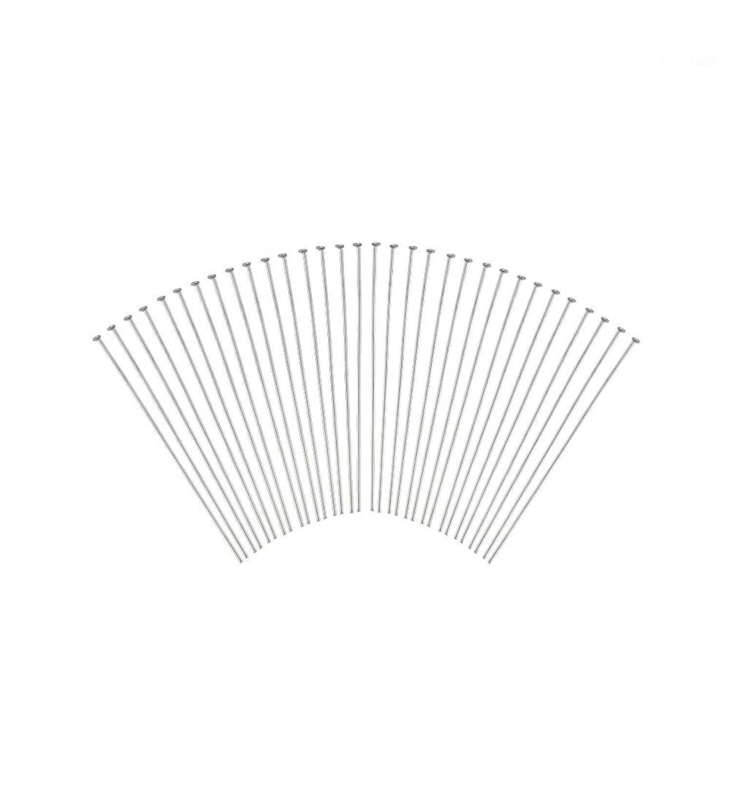 DanLingJewelry 304 Stainless Steel Flat Head Pins 1.97 Inch (50mm) - 23 Gauge - Pack of 100 - Jewelry Making Essentials - Buy Online on SooperMarket.com
