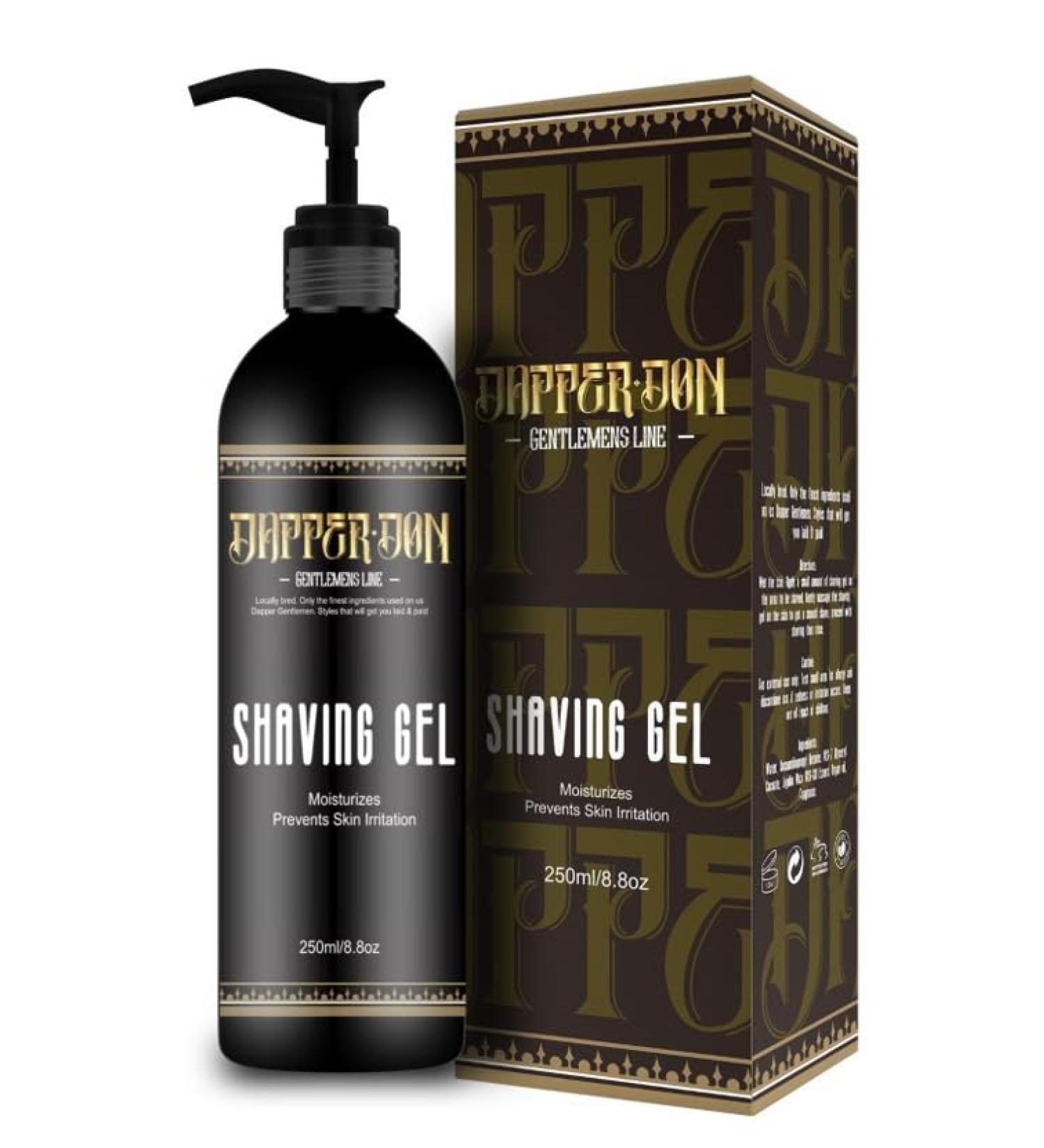 Buy Dapper Don Shave Gel | Prevent Razor Irritation & Hydrate Skin | Non-Foaming Clear Formula with Argan Oil (8.8 oz - Buy Online on SooperMarket.com