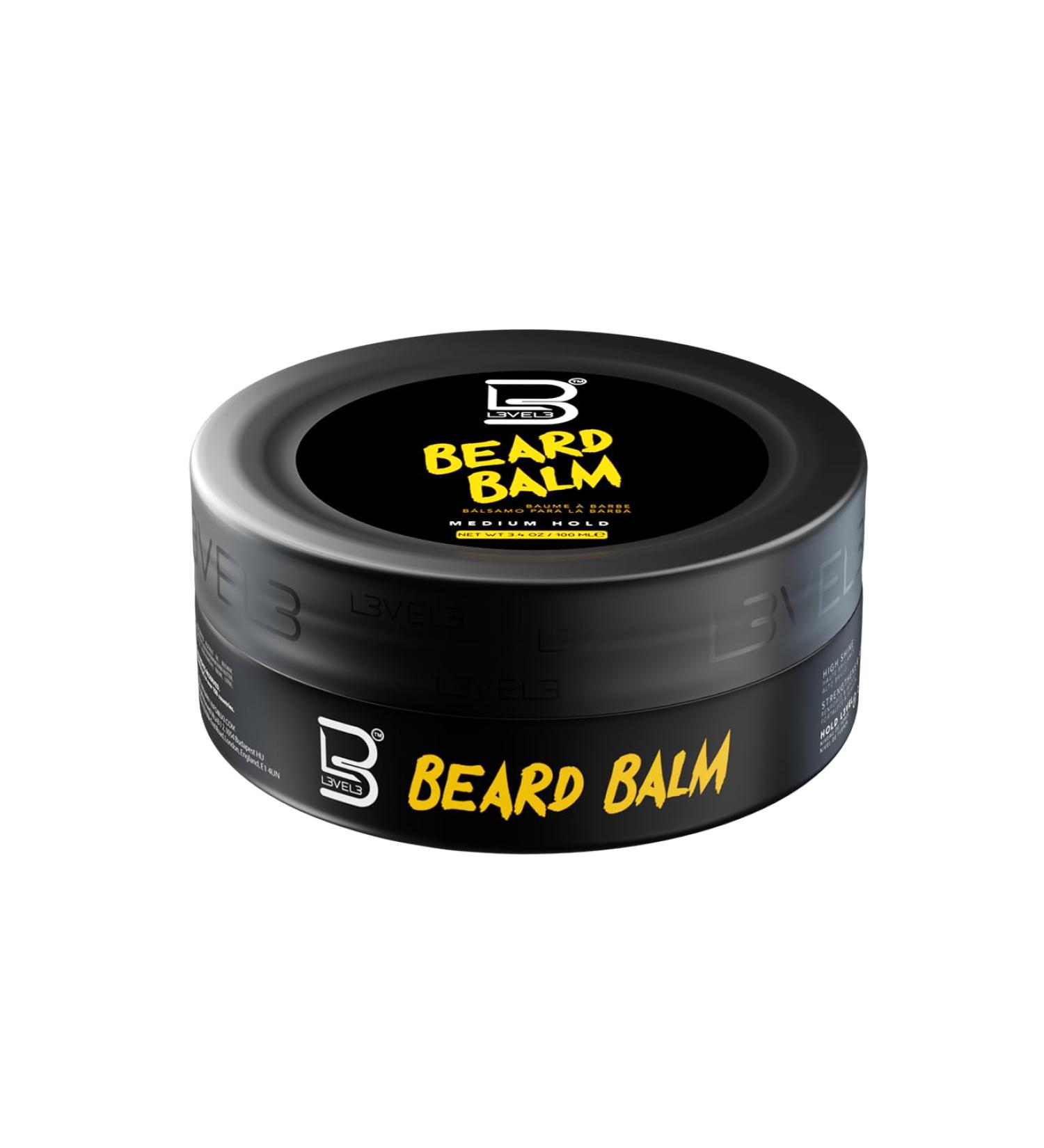 L3 Level 3 Beard Balm - Premium Leave-In Conditioner & Deep Massage Softener for Men - Ultimate Beard Care for a Soft Healthy Beard - Buy Online on SooperMarket.com