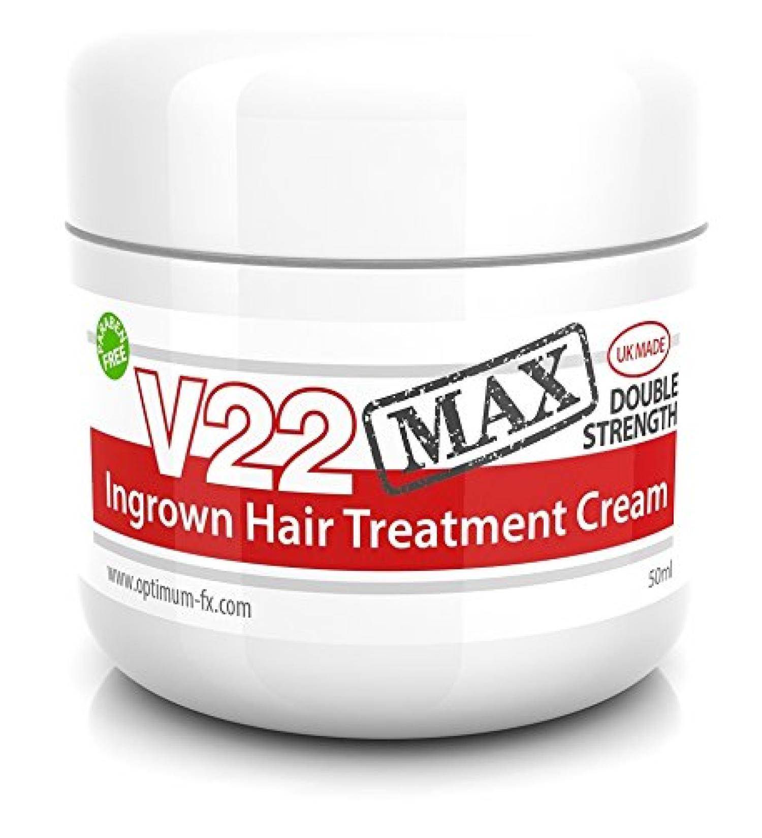 V22 MAX Double Strength Ingrown Hair Treatment Cream - Paraben and Cruelty Free - 50ml - Buy Online on SooperMarket.com