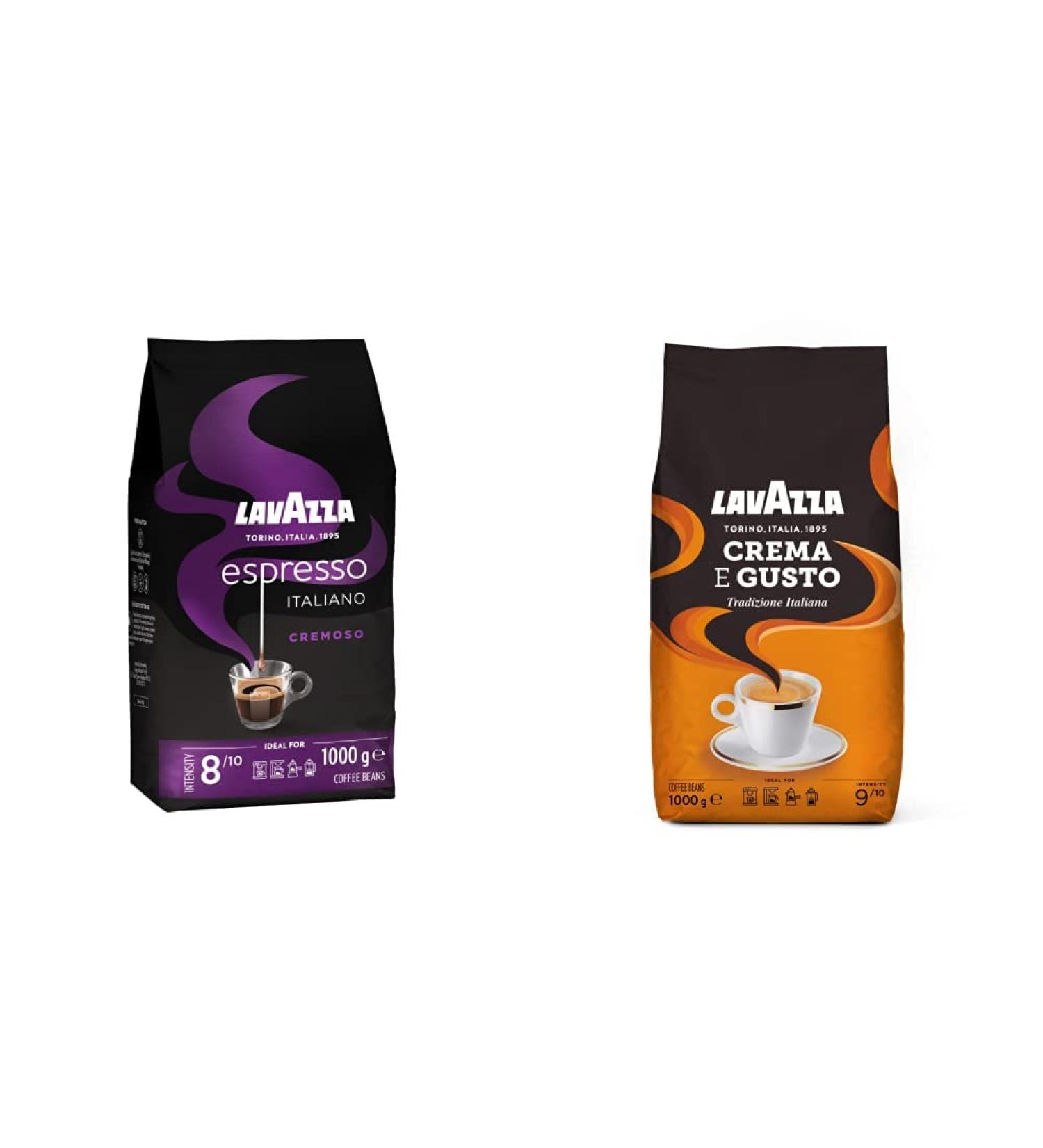 Lavazza Espresso Italiano Cremoso - Arabica & Robusta Coffee Beans 1kg | Spicy Aromatic Notes & Crema E Gusto Bundle - Buy Online on SooperMarket.com