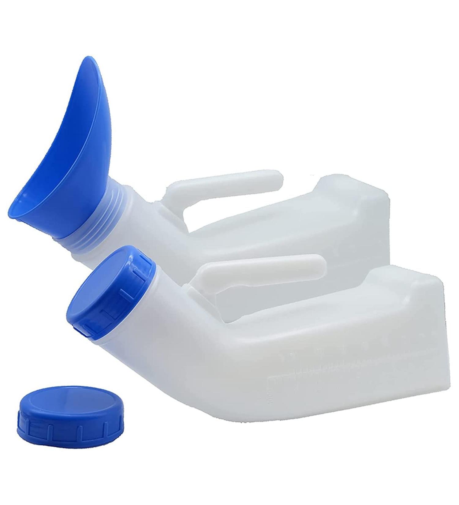 Florencey 2 Packs Unisex Spill Proof Urinal for Men and Women with Screw Lid Urinal Funnel for Travel Outdoor - Buy Online on SooperMarket.com