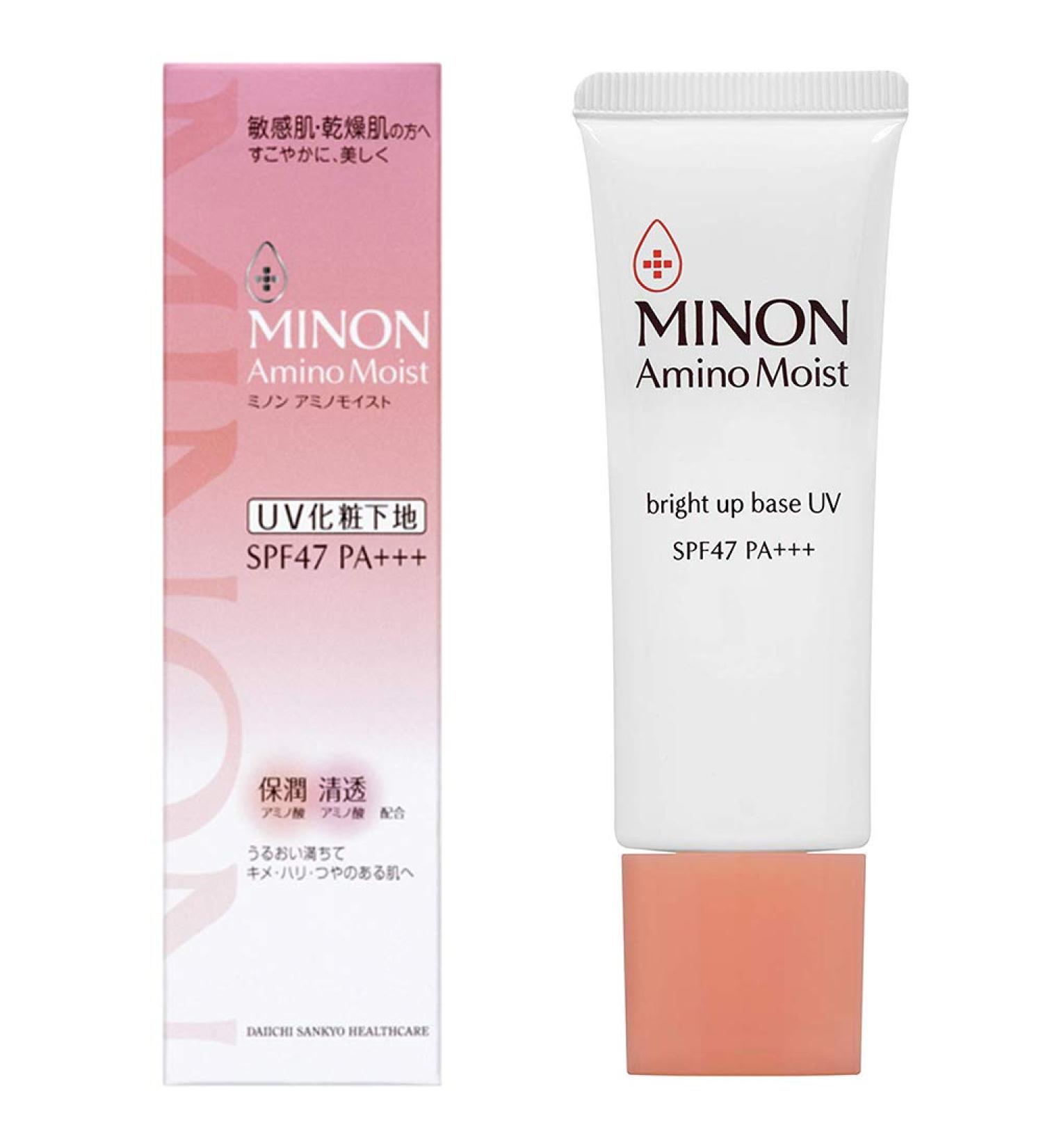 Minon Amino Moist Bright Up Base UV SPF47/PA+++ - 25g (Green Tea Set)