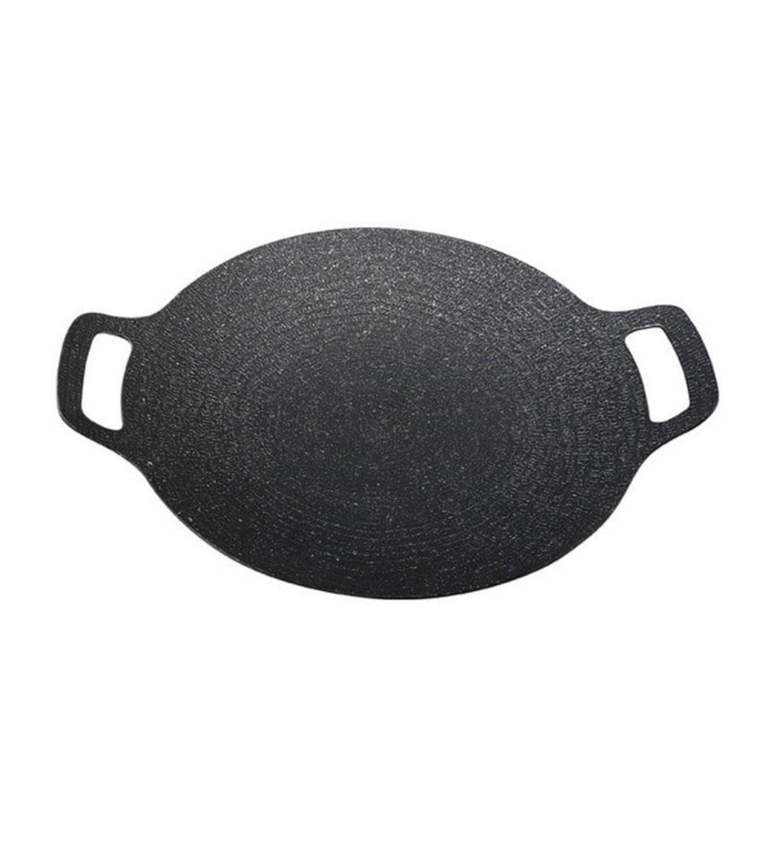 34cm Grill Pan Korean Round Non-Stick Barbecue Camping Pan Travel Outdoor Frying Barbecue Accessories L5I5 BBQ - Buy Online on SooperMarket.com