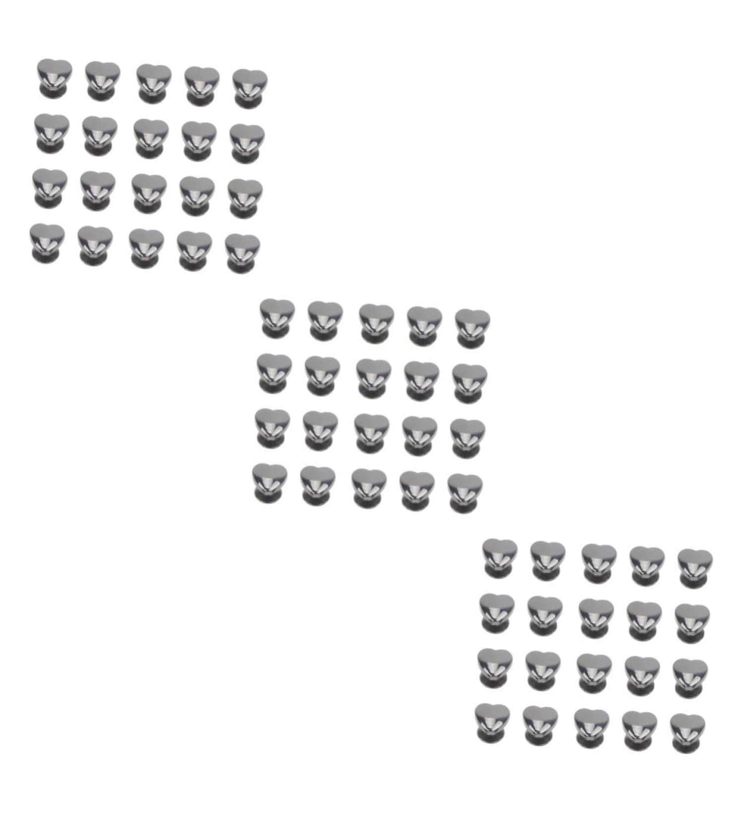 Operitacx 60 Pcs Shoe Bag Ornament Heart Shape Handbag Screw Button Studs Fasteners Belt Button Nails Wallet - Buy Online on SooperMarket.com