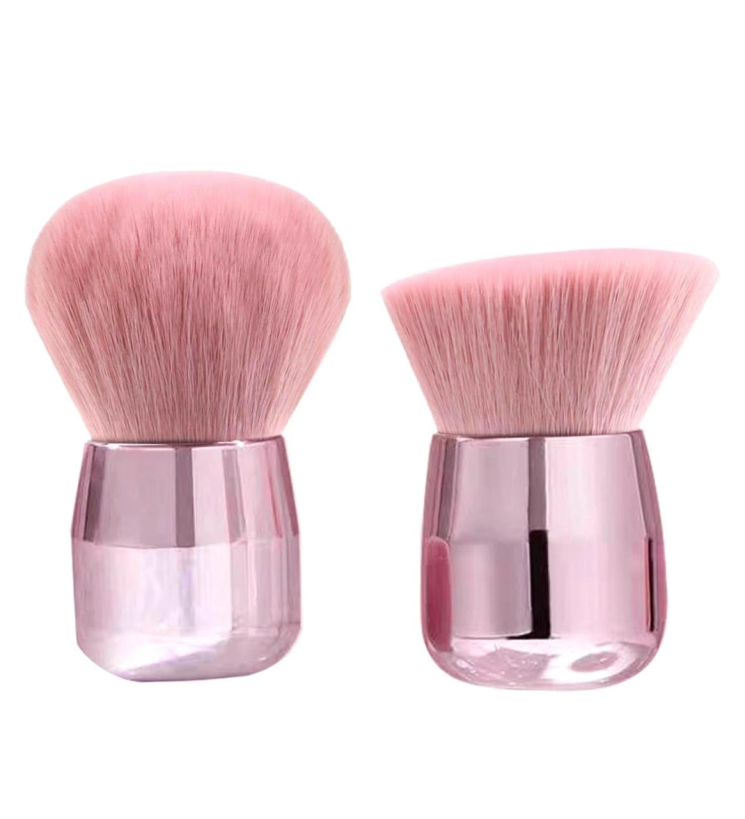 Makeup Powder Brushes Makeup Powder Brushes Foundation Set Face Professional Head Large Mineral Rose Gold 2PCS - Buy Online on SooperMarket.com