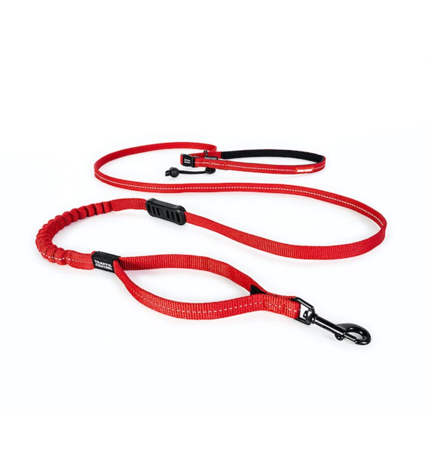 Ezydog Jogging Leash for Small & Medium Dogs - Reflective & Elastic Bungee - 210cm Red | Perfect Running Gear for Dog Owners - Buy Online on SooperMarket.com