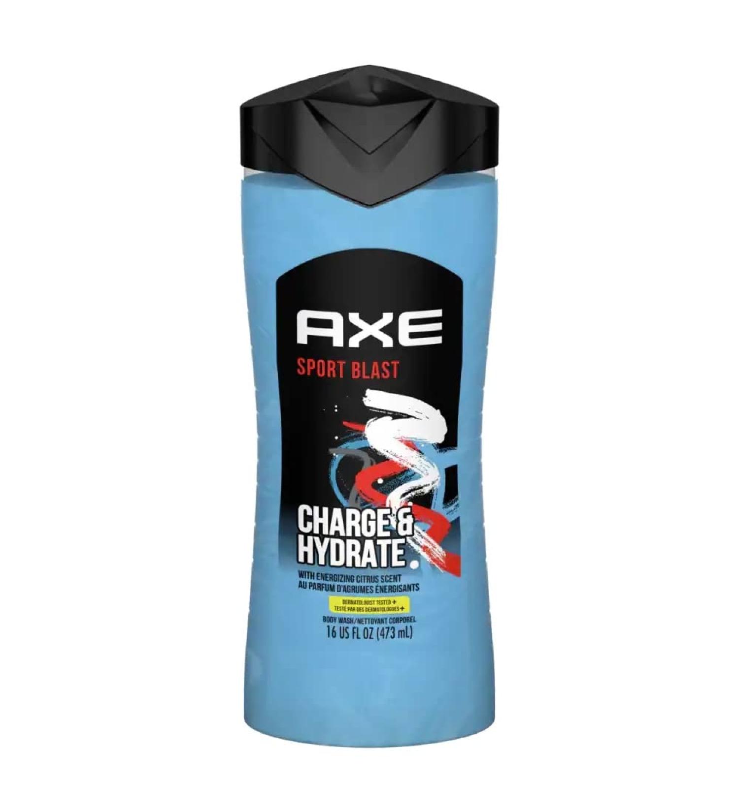 (2-Pack)-Axe Sport Blast 2 in 1 Body + Hair 16 Oz Each 32 Fl Ounces Total