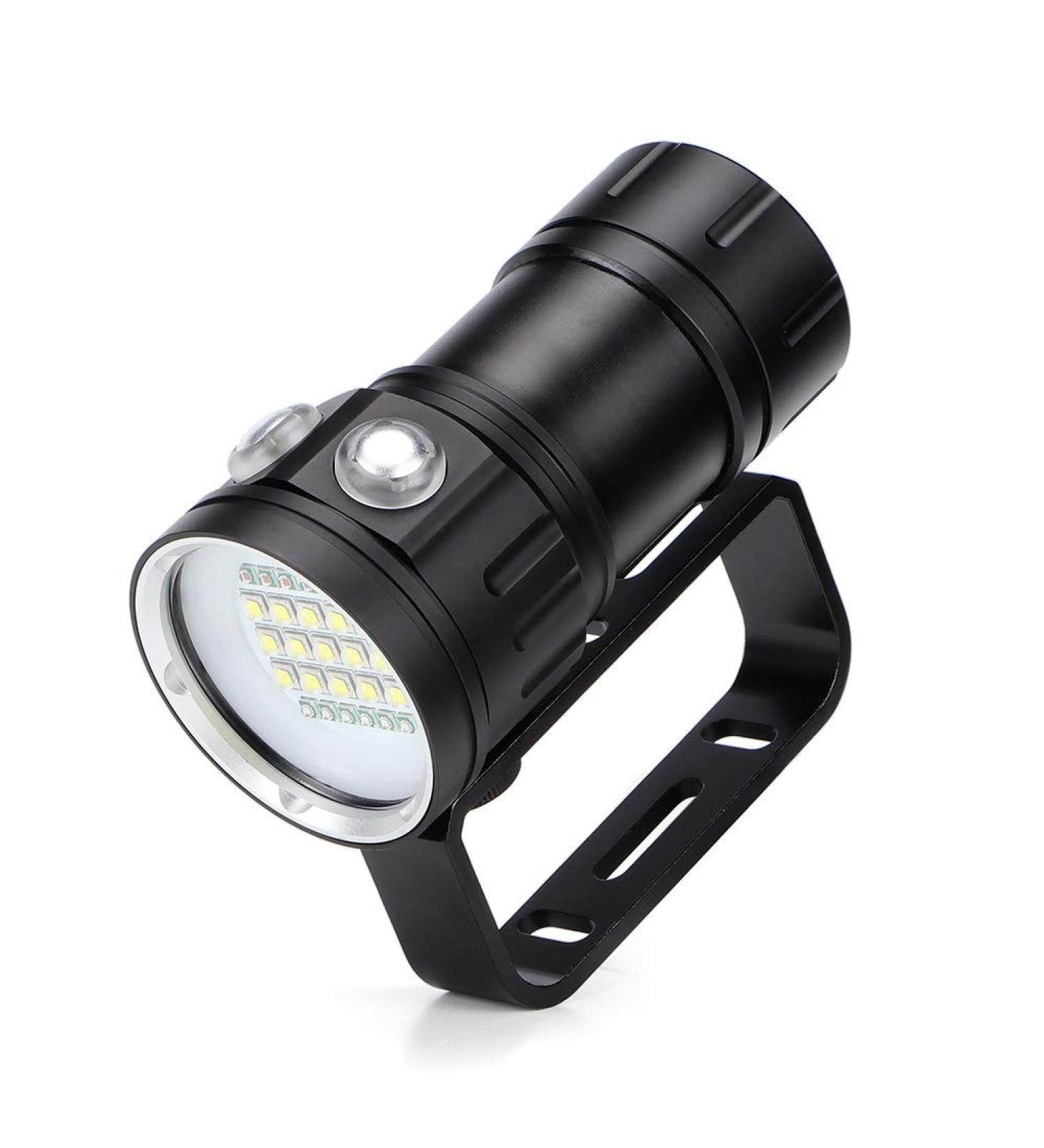Eecoo Diving Flashlight | 18000 Lumen IPX8 Waterproof Torch for Scuba Dive | 500M Range, 7 Modes | Underwater LED Flashlight for Outdoor Water Sports - Buy Online on SooperMarket.com