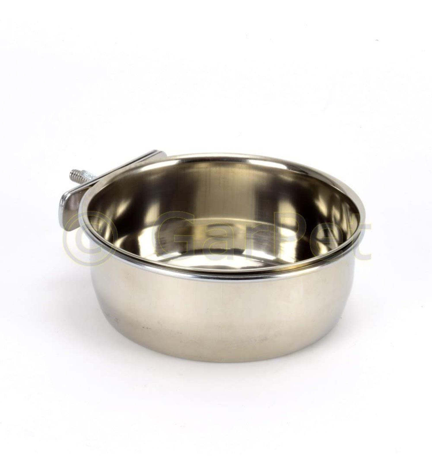 Stainless Steel Hanging Bowl for Birds Rodents & Dogs - 0.30L with Screw Holder - Buy Online on SooperMarket.com