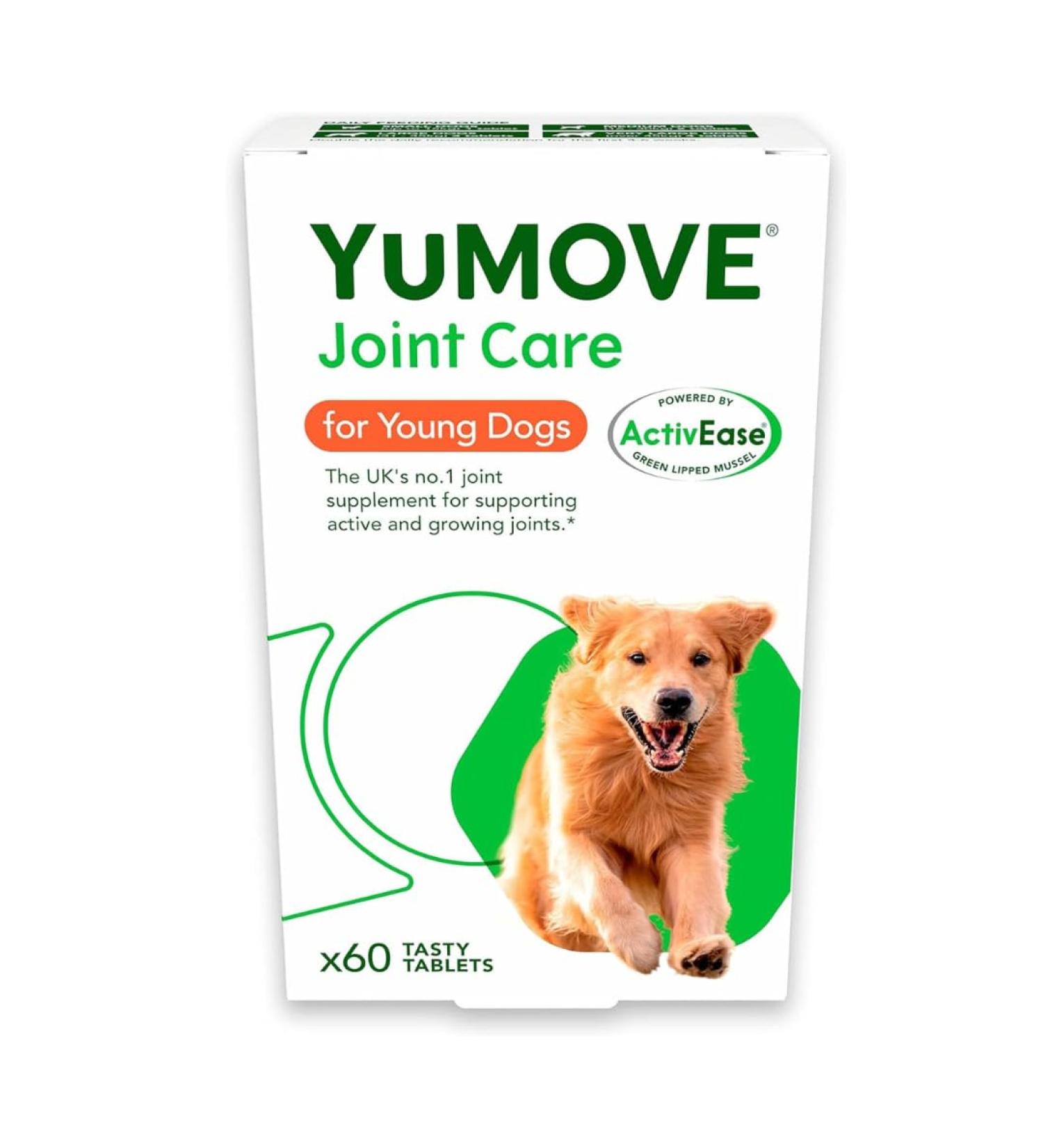 YuMOVE Young and Active Dog Joint Supplement | Supports Active and Growing Joints Under 6 Years | 60 Tablets - Buy Online on SooperMarket.com