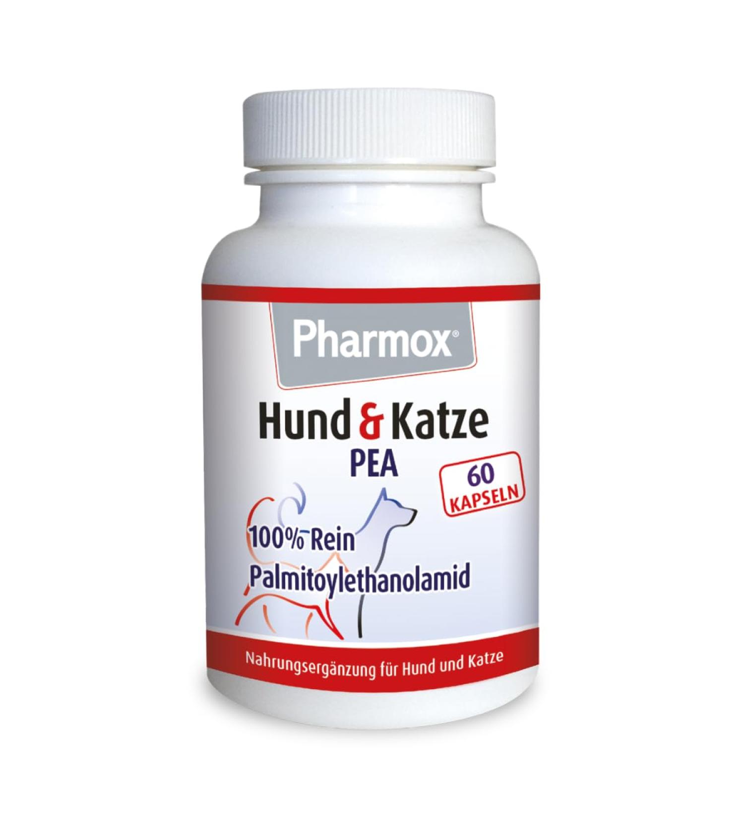 Pharmox Dog & Cat PEA - 100% Pure High Dosage 60 Capsules | Premium Pet Supplement for Health - Buy Online on SooperMarket.com