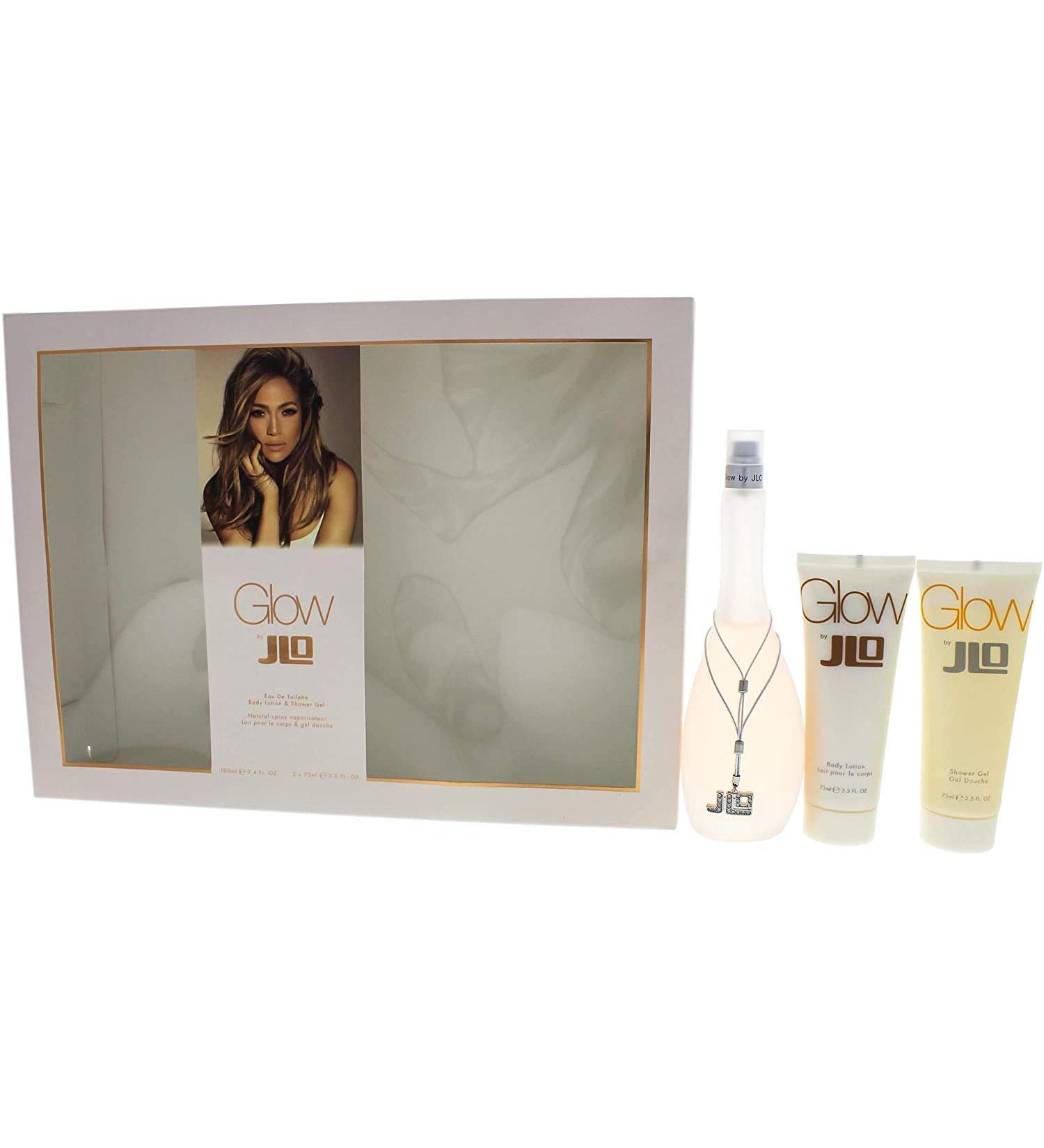 Jennifer Lopez Glow 3 Pc. Gift Set (Eau De Toilette Spray 3.4 Oz + Body Lotion 2.5 Oz + Shower Gel 2.5 Oz) for Women By Jennifer Lopez 36 Fl Oz - Buy Online on SooperMarket.com
