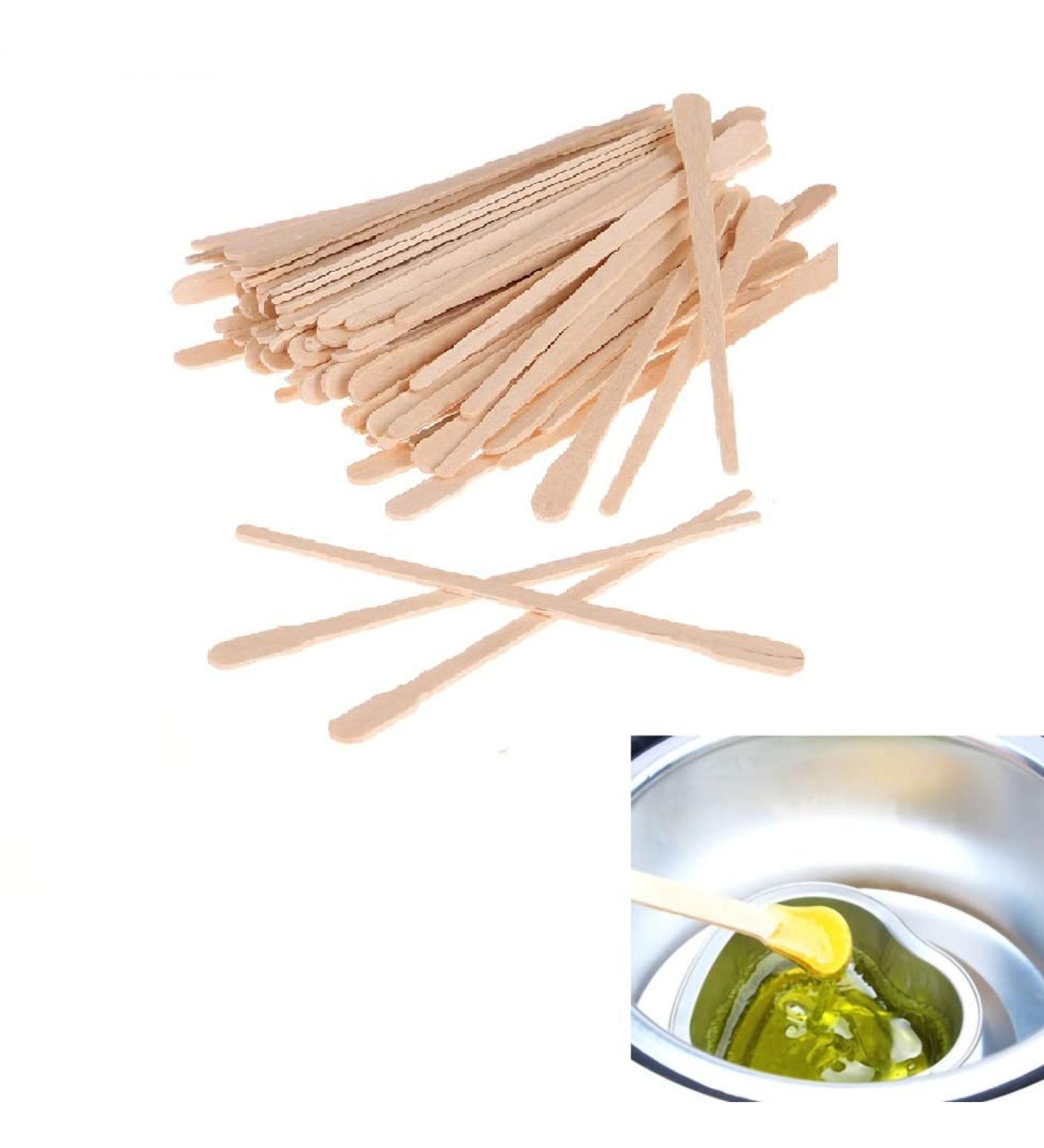 100 Pcs Waxing Wooden Spatula Set - Eyebrow Wax Applicators & Hair Removal Sticks for Smooth Skin - Buy Online on SooperMarket.com