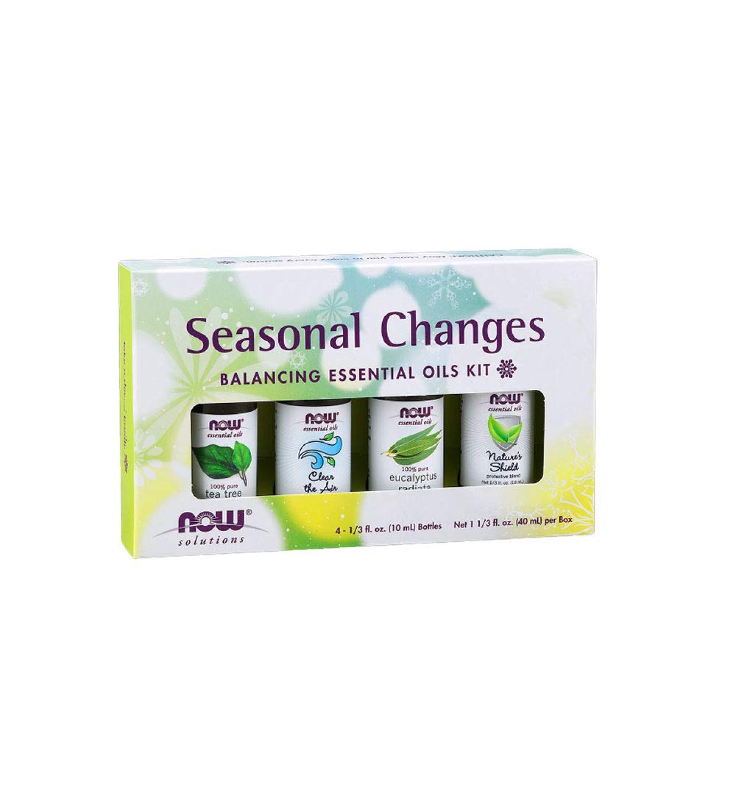 Now Foods Seasonal Changes Essential Oils Kit - 4 Bottles (10ml each) for Balance - Buy Online on SooperMarket.com