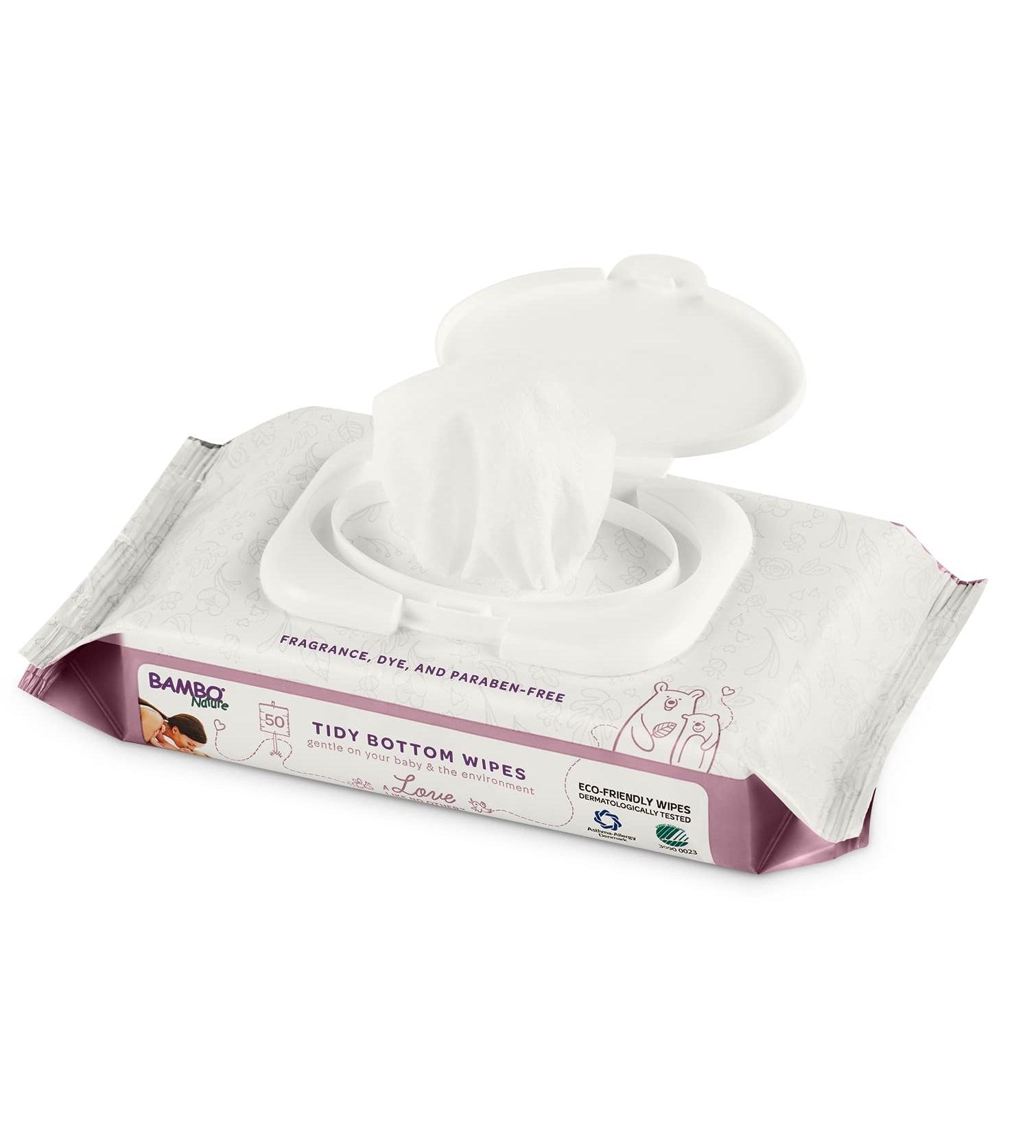Buy Bambo Nature Eco-Friendly Baby Wipes - Tidy Bottoms, 50 Count - Buy Online on SooperMarket.com