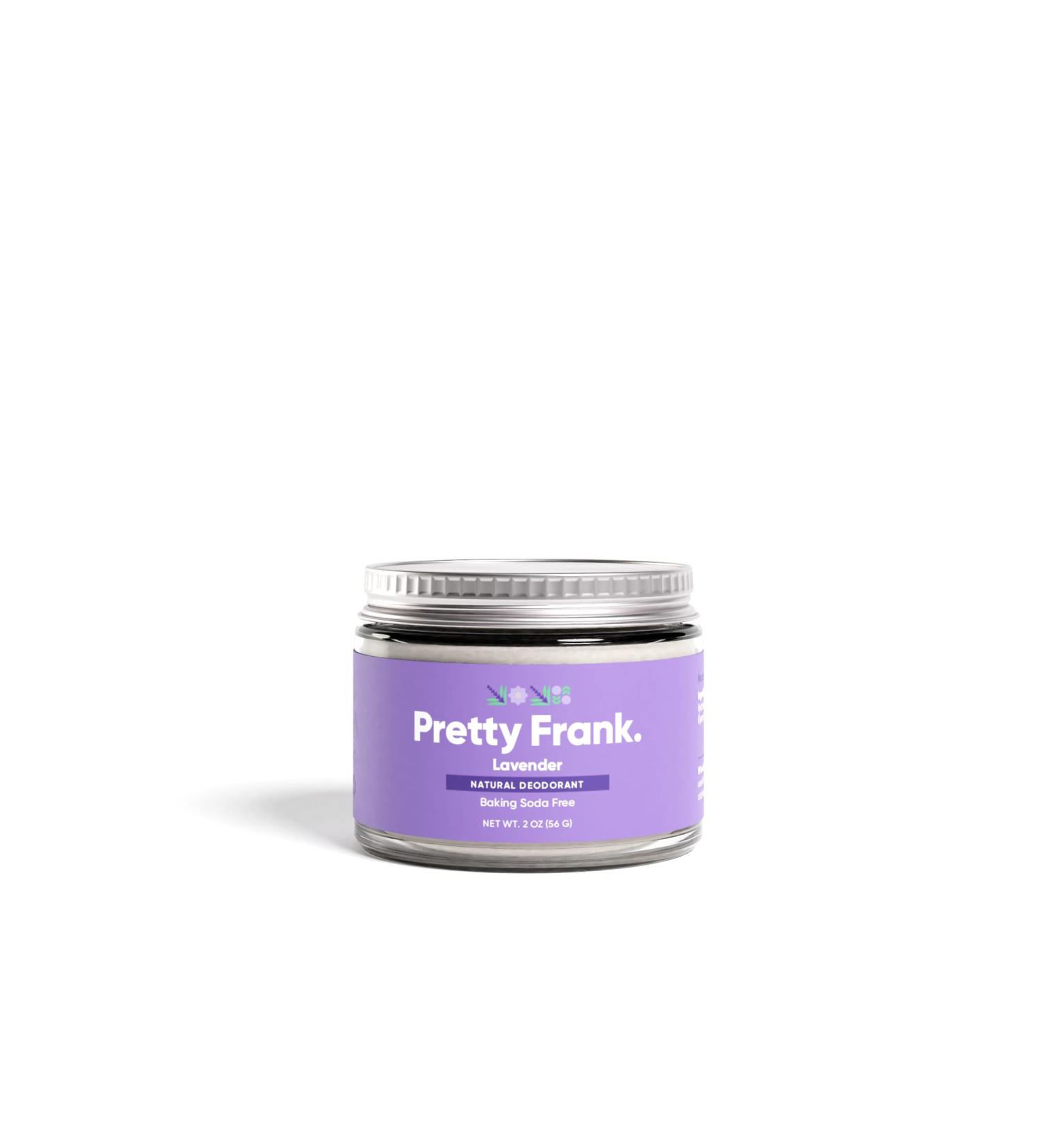 Pretty Frank Baking Soda-Free Natural Deodorant Jar - Lavender 2 Ounce (Pack of 1) | Aluminum-Free, Organic Ingredients for Women, Men & Teens - Buy Online on SooperMarket.com