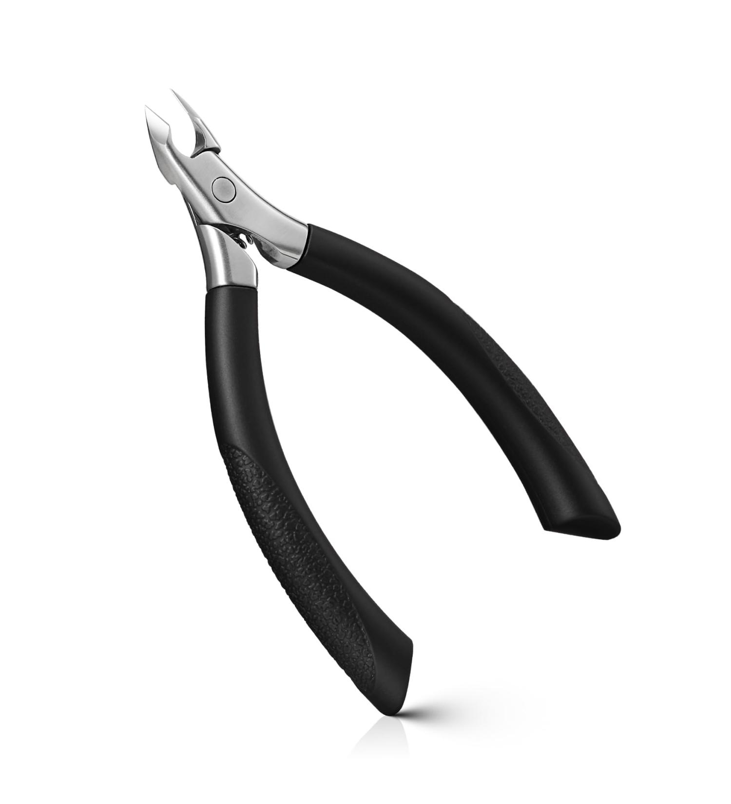 FERYES 1/2 Jaw Cuticle Cutter - Your Ultimate Anti-Slip Cuticle Trimmer for Perfect Nails Half Jaw Cuticle Clipper Blcak - Buy Online on SooperMarket.com
