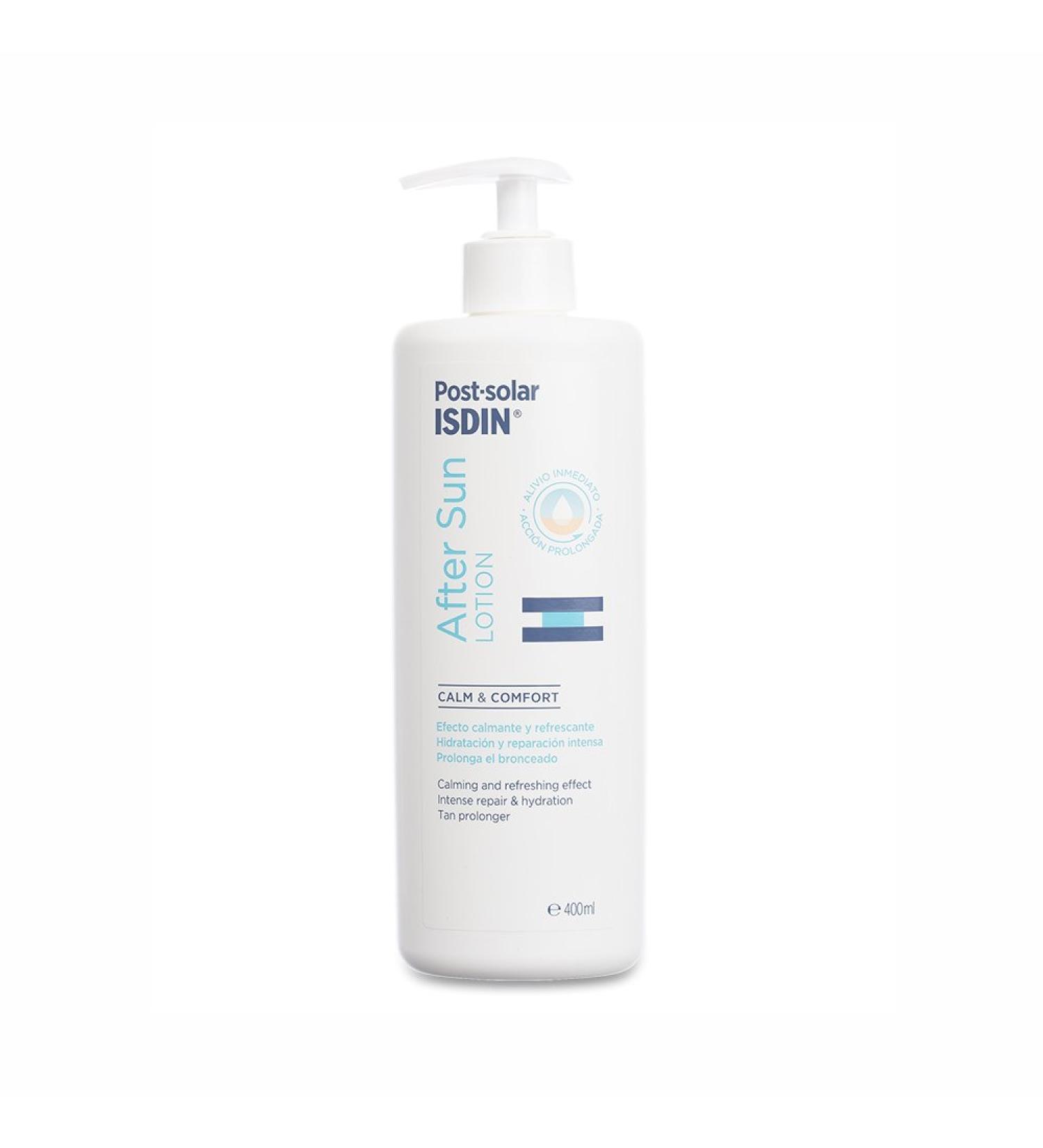 ISDIN Post-Solar Aftersun Lotion 400ml - Soothes & Hydrates Sun-Damaged Skin | 1 Pack - Fast International Shipping - Buy Online on SooperMarket.com
