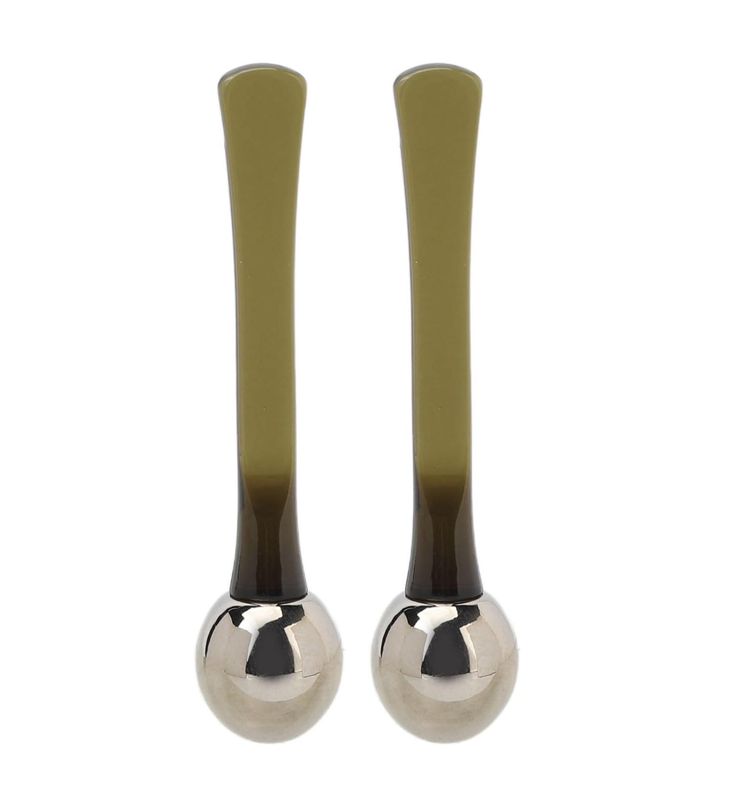Silver Roller Ball Eye Cream Applicator Set - 2pcs Zinc Alloy for Dark Circles & Under Eye Massage | International Shipping Available - Buy Online on SooperMarket.com