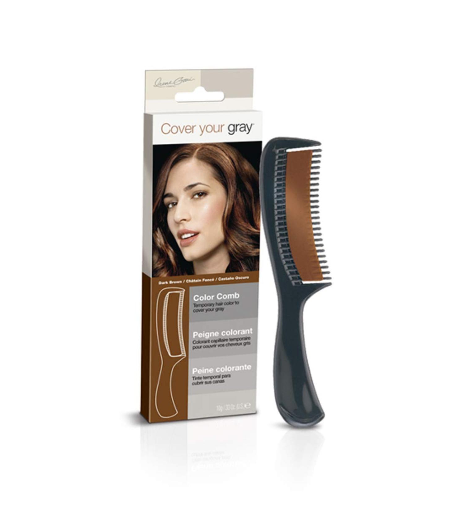 Cover Your Gray Color Comb - Dark Brown | Easy Gray Hair Coverage | International Shipping - Buy Online on SooperMarket.com
