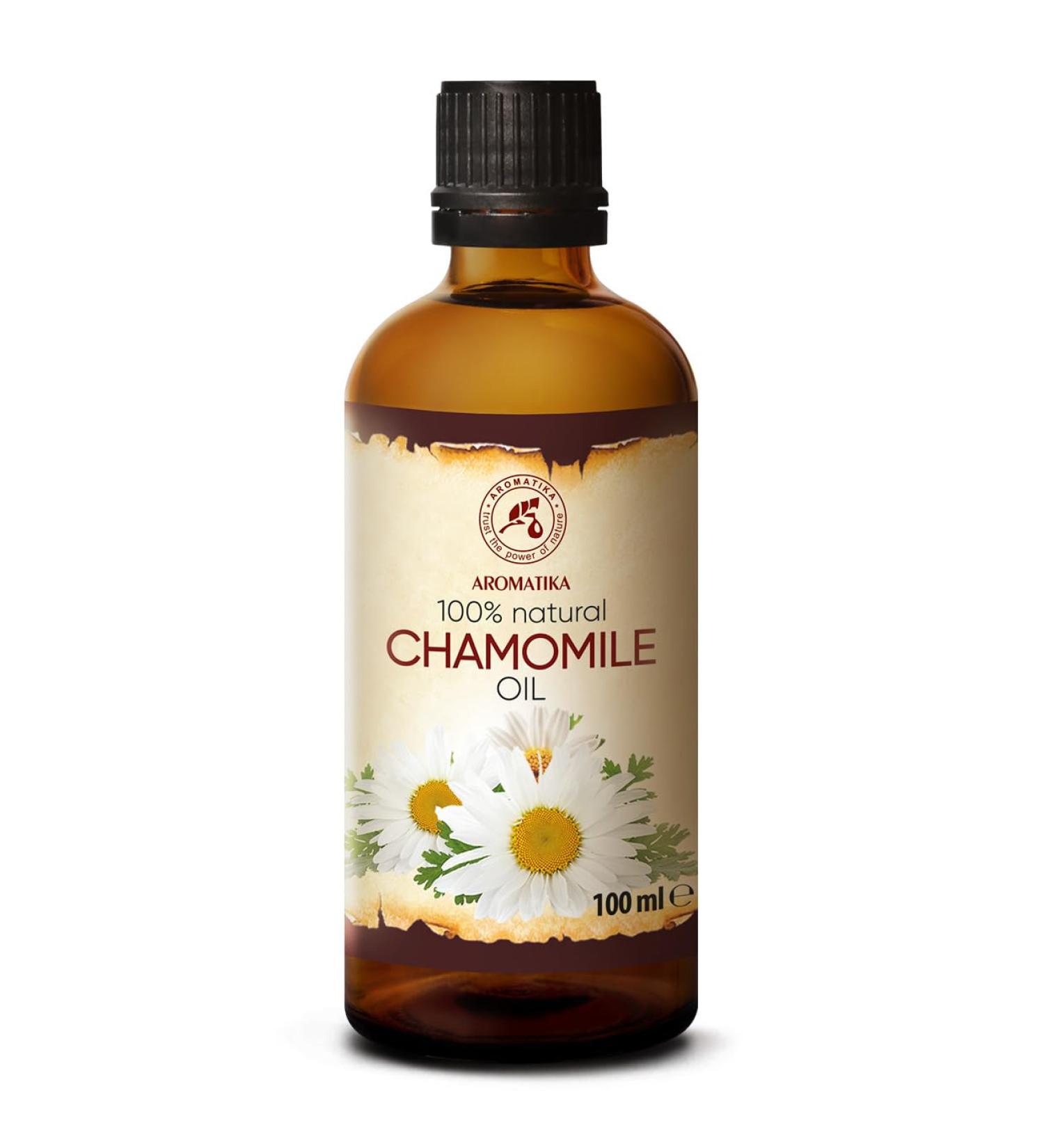 Chamomile Oil 100ml - Natural Chamomilla Oil for Face Nails Hands & Hair | Massage & Personal Care - Buy Online on SooperMarket.com