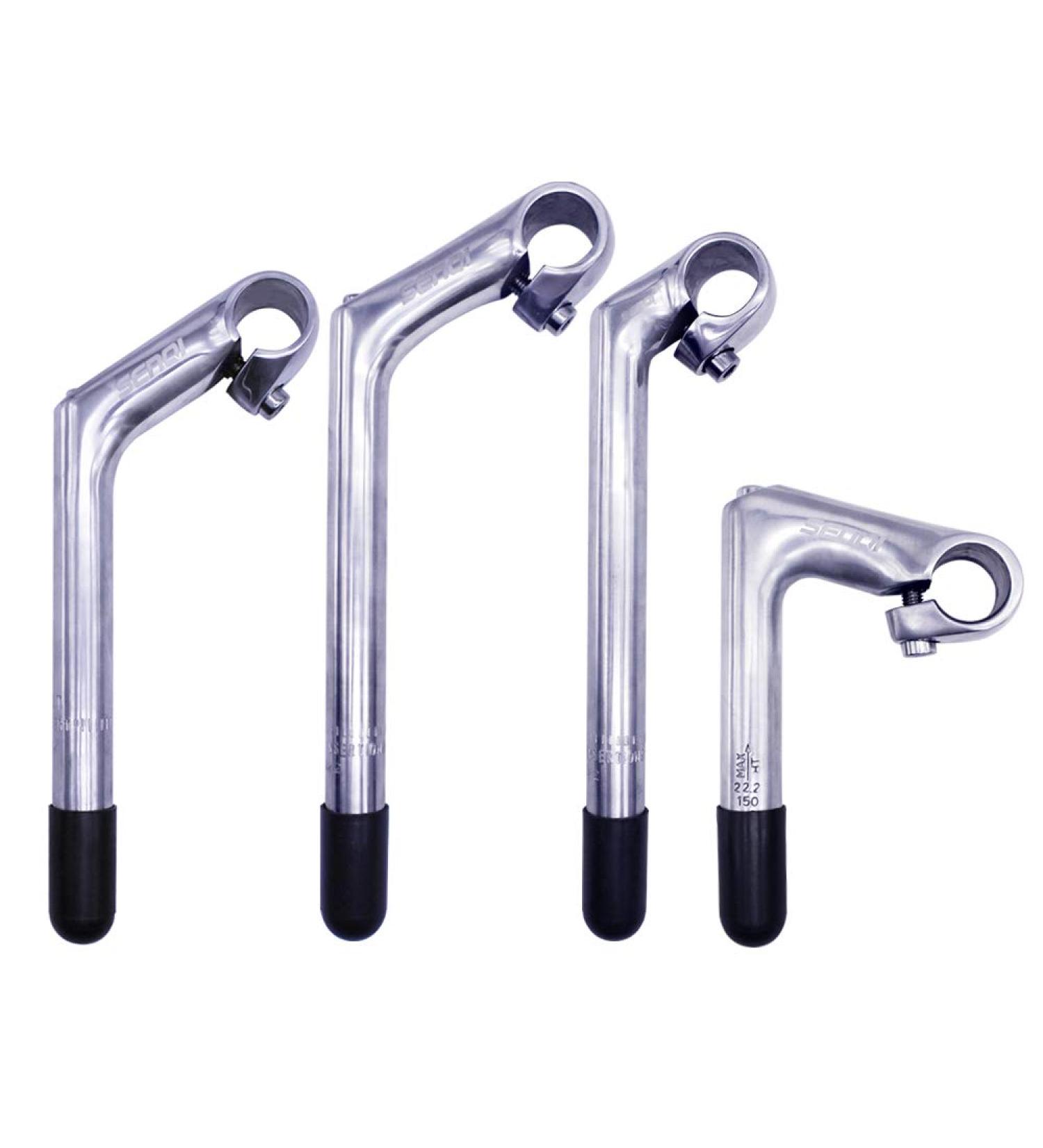 SENQI 22.2 x 225 x 4mm Gooseneck Stem | Aluminum Alloy with Teeth | BSB040 Silver - Buy Online on SooperMarket.com