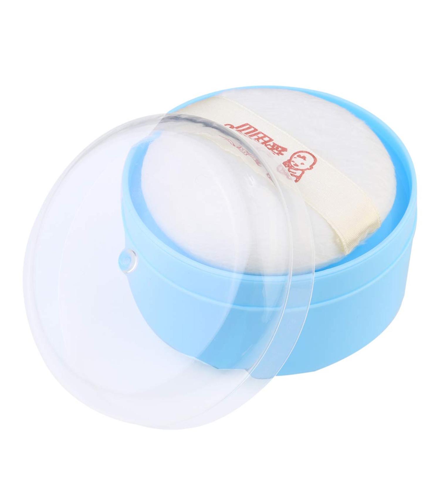 OSALADI Blue Baby Powder Container with Puff - Travel Size Talcum Storage Box for Face & Body - Hand Holder Included - 1 Pack - Buy Online on SooperMarket.com