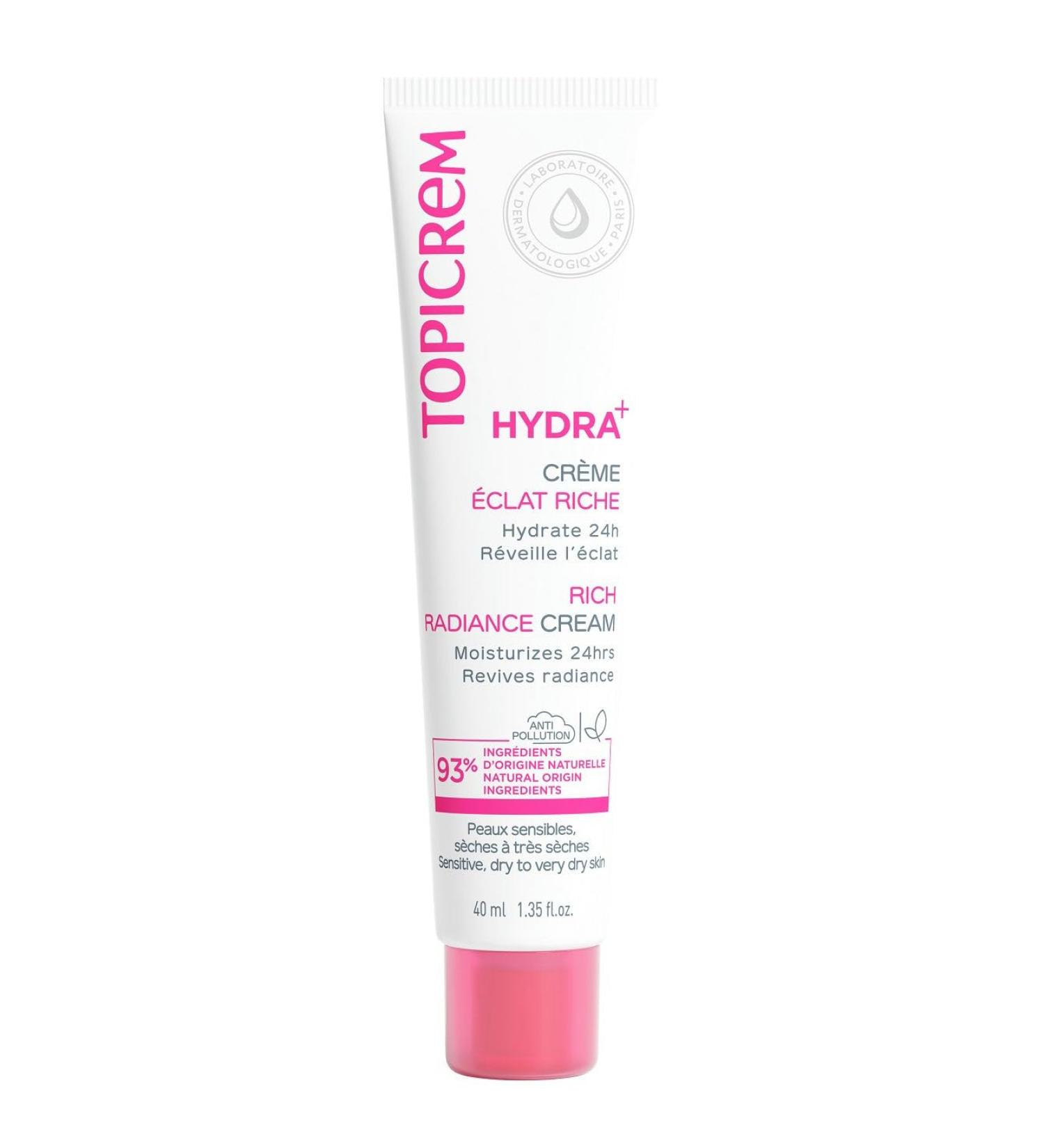 Topicrem HYDRA+ Rich Moisturising Radiance Cream 40ml - Buy Online on SooperMarket.com