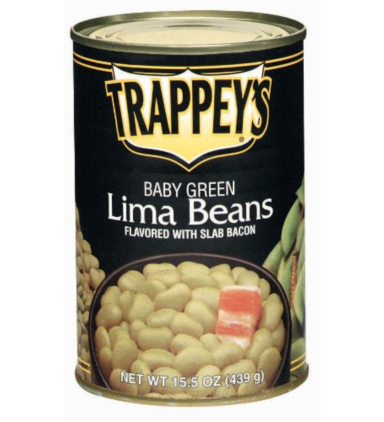 Trappey's Baby Green Lima Bean With Bacon, 15.5000-Ounce (Pack of 6)