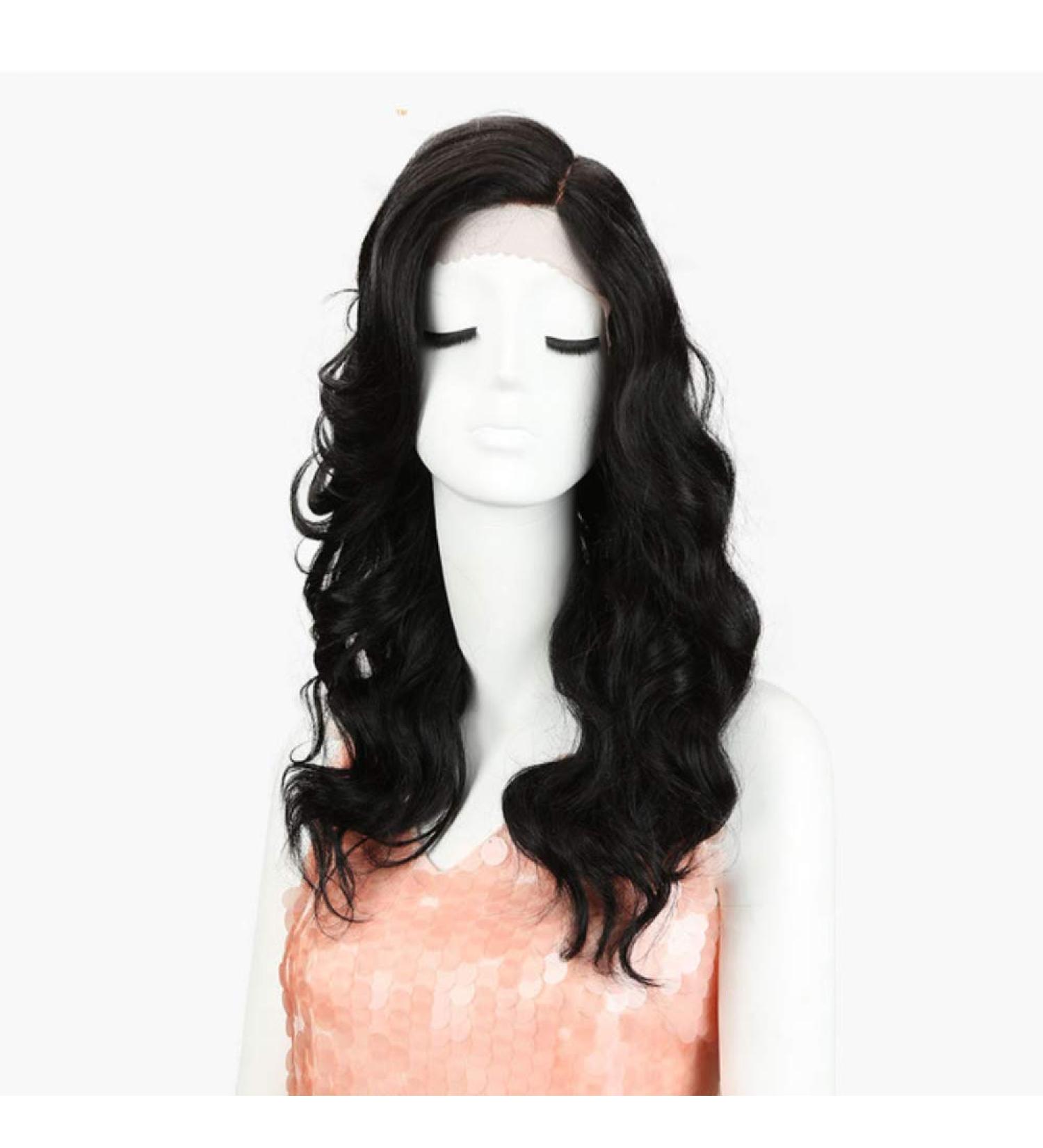 SHIYID Lace Front Wig - Synthetic Loose Wave Long Side Part Wigs for Black Women | Heat Resistant African American Hair - Buy Online on SooperMarket.com