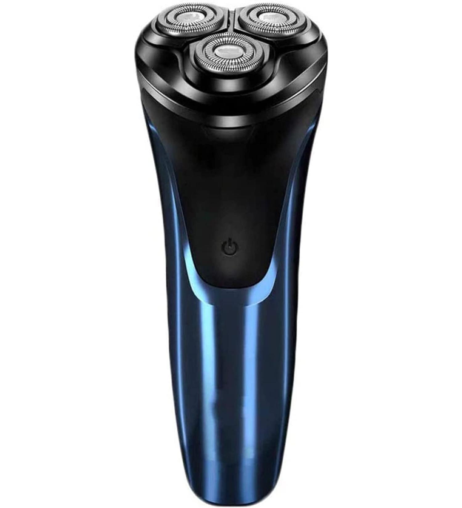 GeRRiT Rechargeable Waterproof IPX7 Electric Shaver for Men - Wet & Dry Rotary Razor with Pop-up Trimmer in Blue - Buy Online on SooperMarket.com