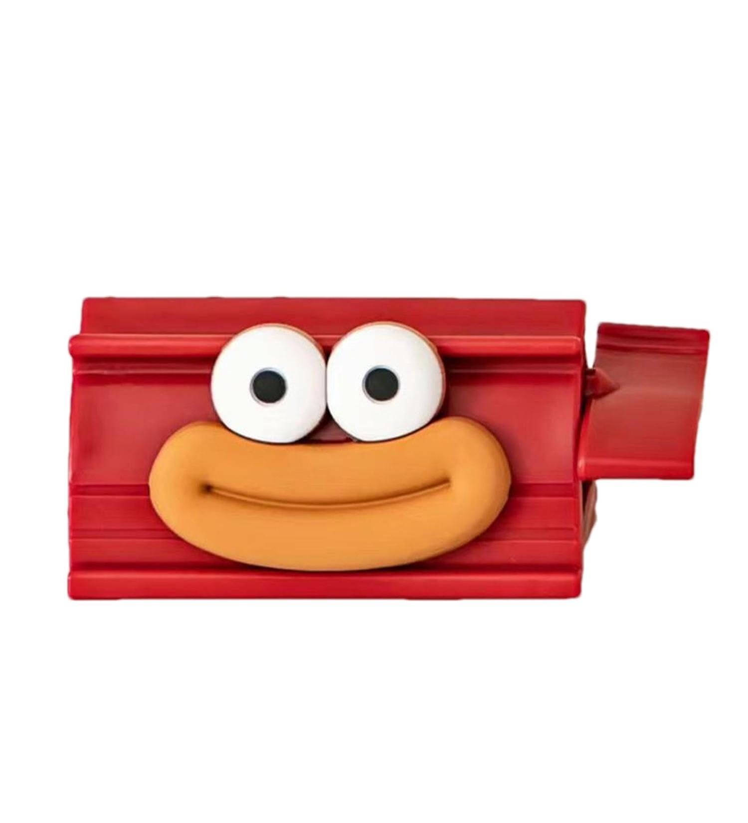 Rolling Toothpaste Squeezer - Cute Smiling Face Tube Squeezer Tool Manual Toothpaste Dispenser Toothpaste Holder Squeezer for Bathroom Restroom Red - Buy Online on SooperMarket.com