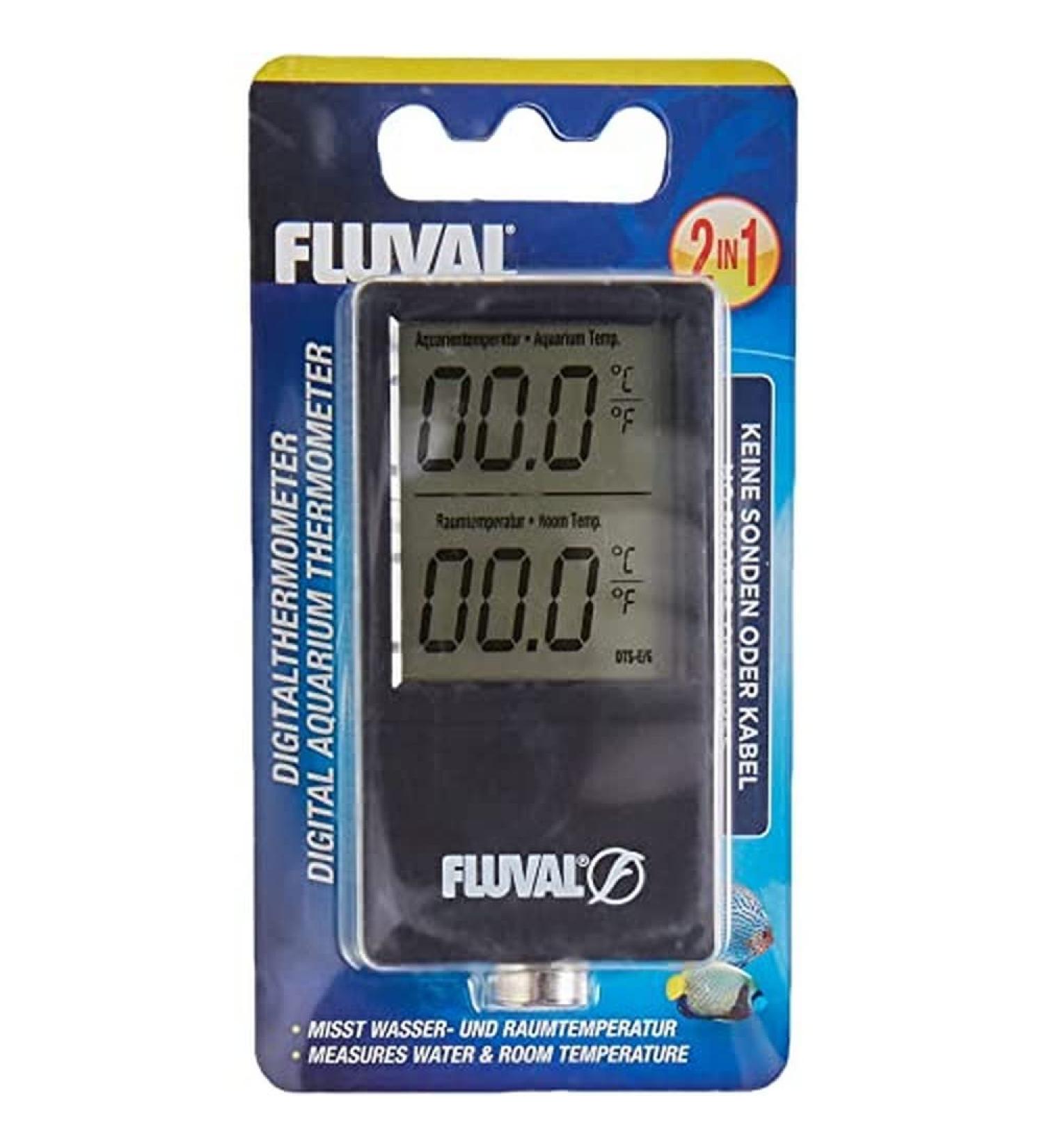 Fluval 2-in-1 Digital Aquarium Thermometer - Accurate Temperature Monitoring - Buy Online on SooperMarket.com