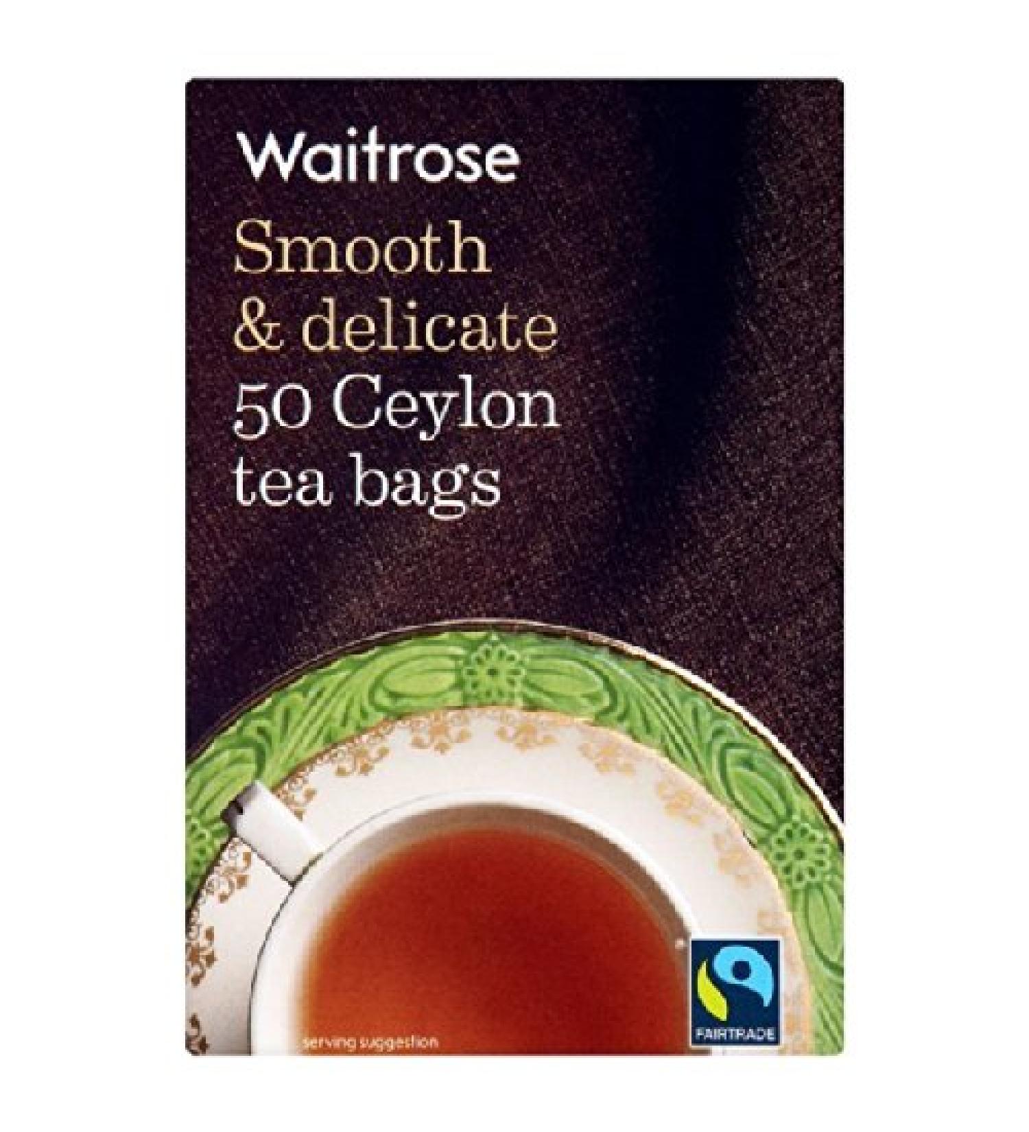 Ceylon Tea Bags Waitrose 50 per pack