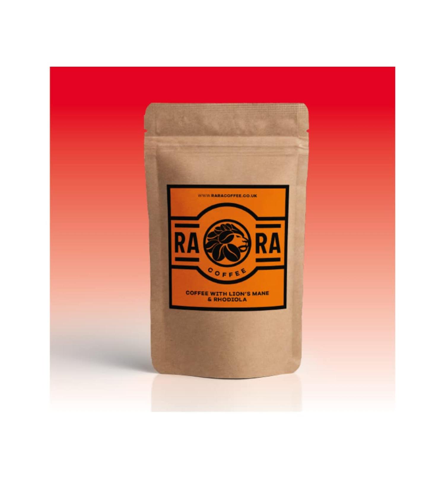 RARA COFFEE Performance Coffee - 50g - Arabica Instant Coffee blend with Lion's Mane & Rhodiola (20 servings) - Buy Online on SooperMarket.com