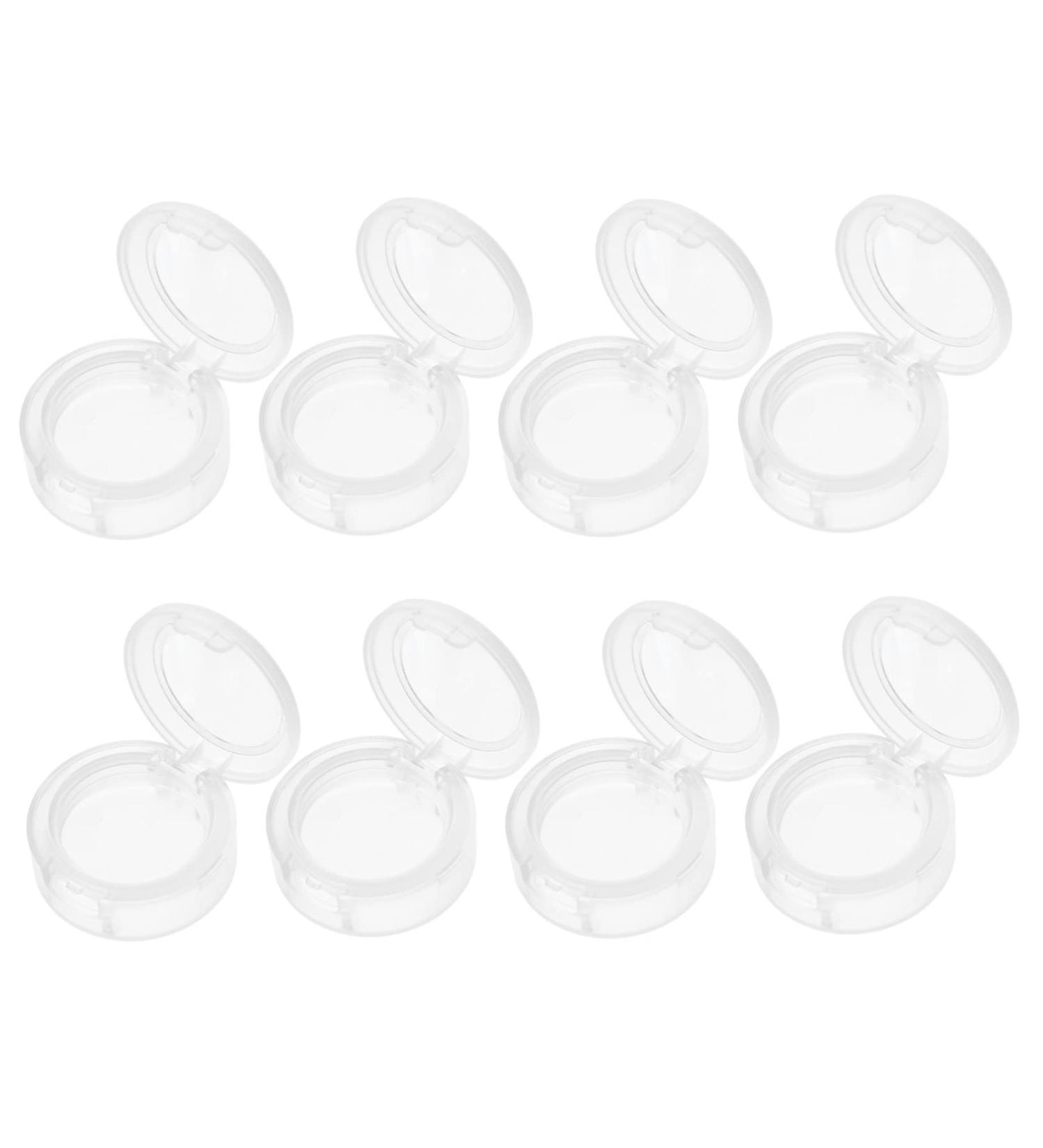 PACKOVE Makeup Case 8pcs Box Empty Eye Shadow Box Sheer Lipstick Empty Eyeshadow Organizer Makeup Tool Round Travel Sample Jars White 4x3.8cm - Buy Online on SooperMarket.com