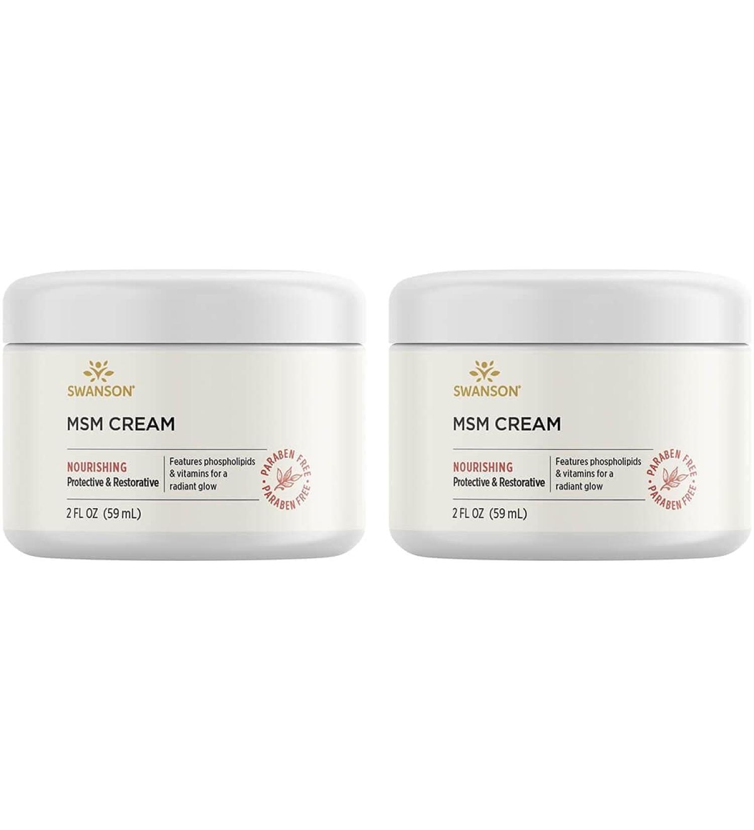 Buy Swanson MSM Cream 2 fl oz (59 ml) - 2 Pack | Premium Joint & Muscle Relief | Fast International Shipping - Buy Online on SooperMarket.com