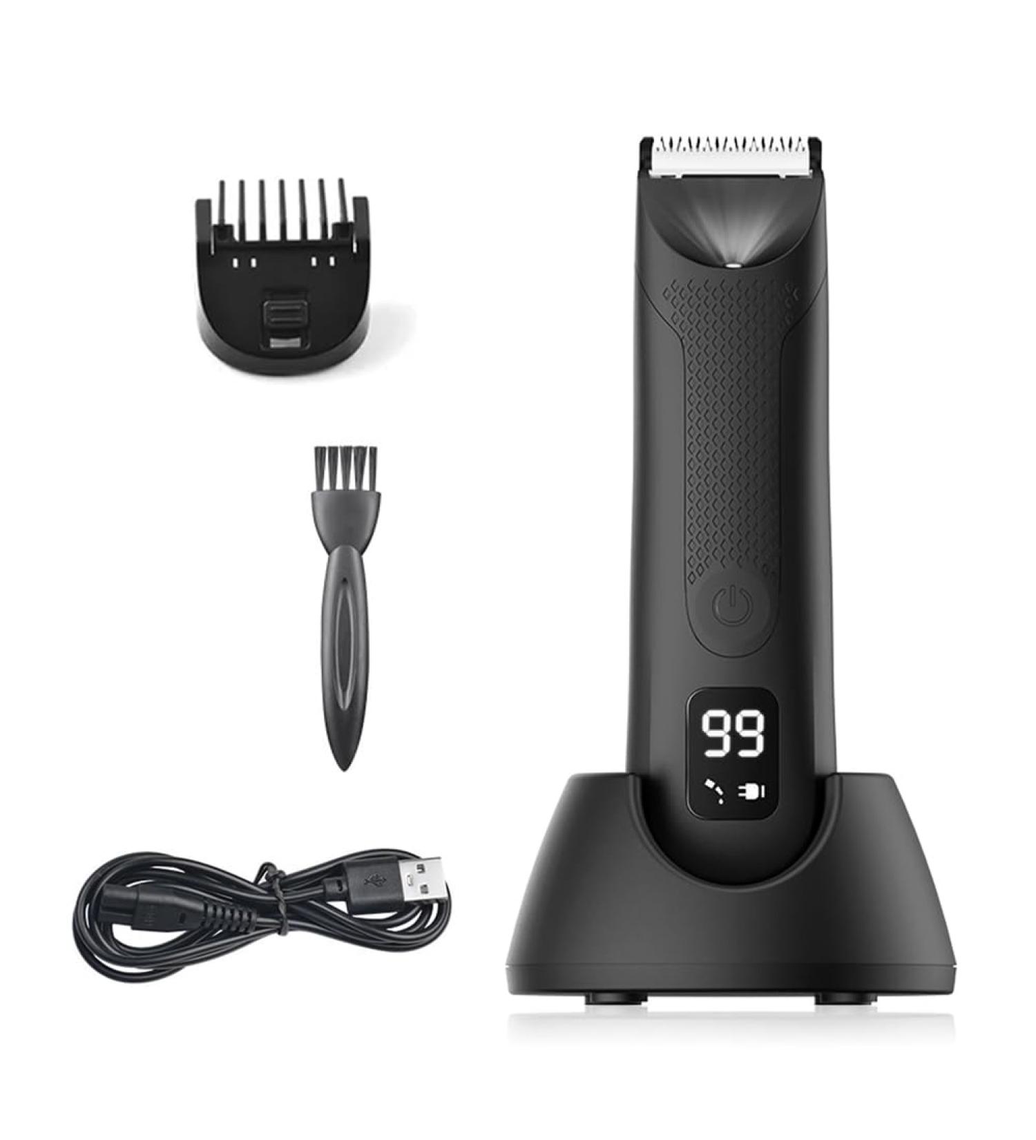 Trimmer for Men Replaceable Ceramic Blade Heads Waterproof Wet/Dry Groin & Body Shaver Groomer Easy to Use B - Buy Online on SooperMarket.com