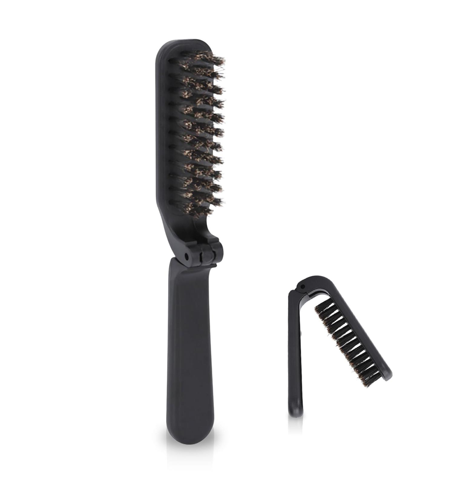 Collapsible Hairbrush & Travel Beard Styling Combs | Double-Headed Antistatic Brushes for Men | Smooth Shine & Style Anywhere - Buy Online on SooperMarket.com