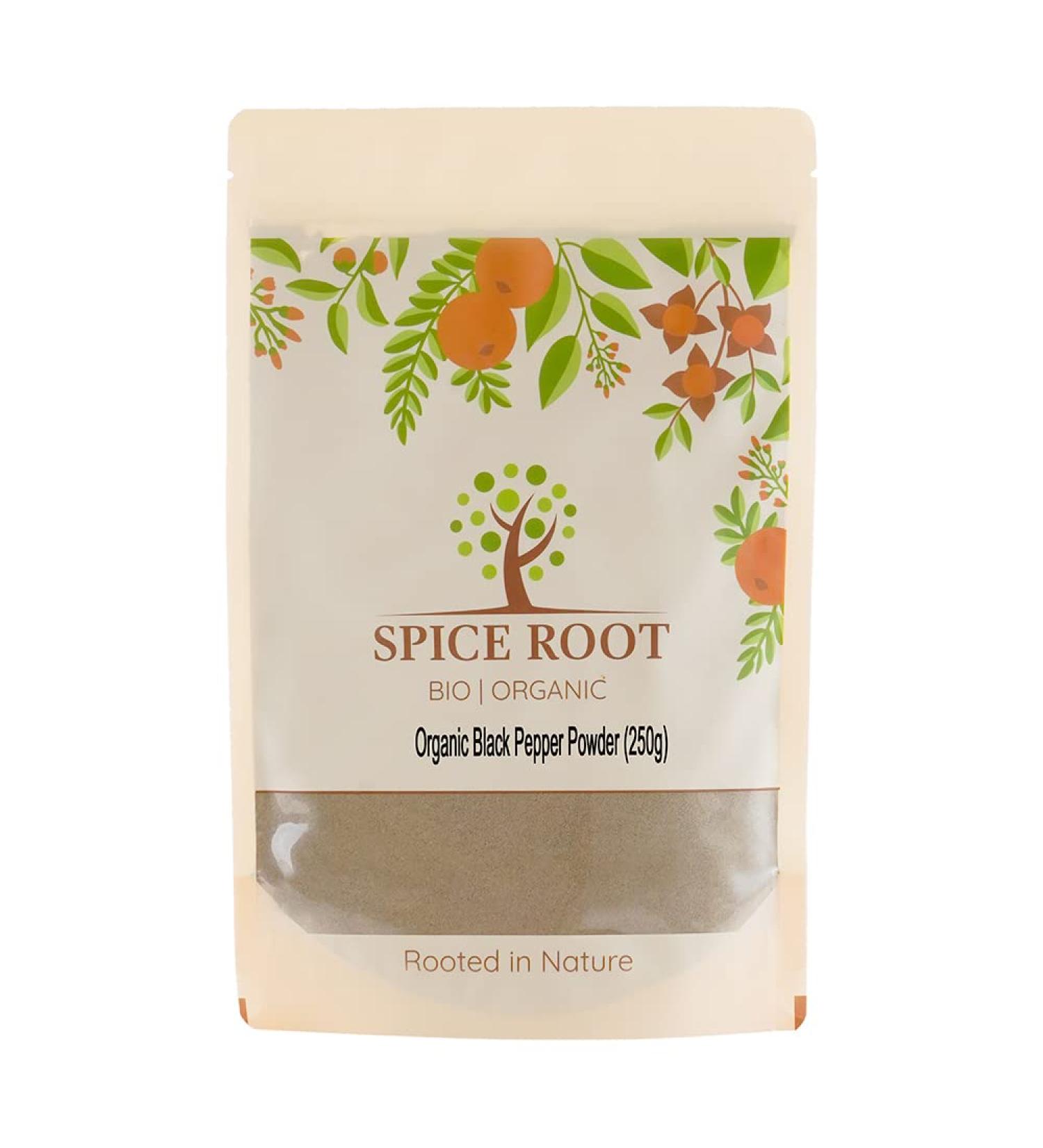 Certified Organic 250g Ground Black Pepper Powder - Premium Quality - Buy Online on SooperMarket.com