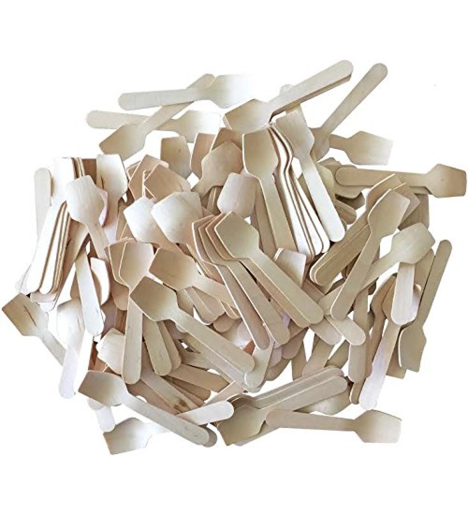 300-Pack Mini Wooden Spoons - 3.75 Inches - Eco-Friendly & Biodegradable | Outside the Box Papers - Buy Online on SooperMarket.com
