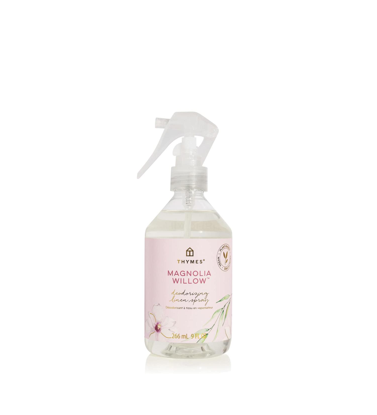 Thymes Magnolia Willow Linen Spray - 9 Fl Oz | Refresh and Revitalize Your Space - Buy Online on SooperMarket.com