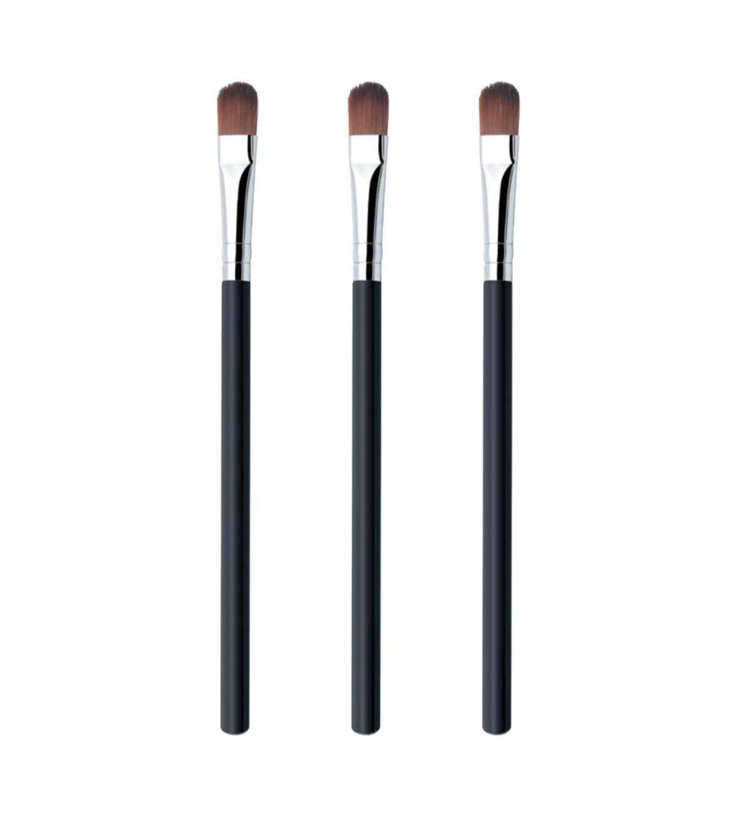 3Pcs Eyeshadow Brush Set - Soft Synthetic Hairs for Blending Foundation, Concealer, Eyebrow, Eyeliner - Makeup Applicator Kit - Buy Online on SooperMarket.com