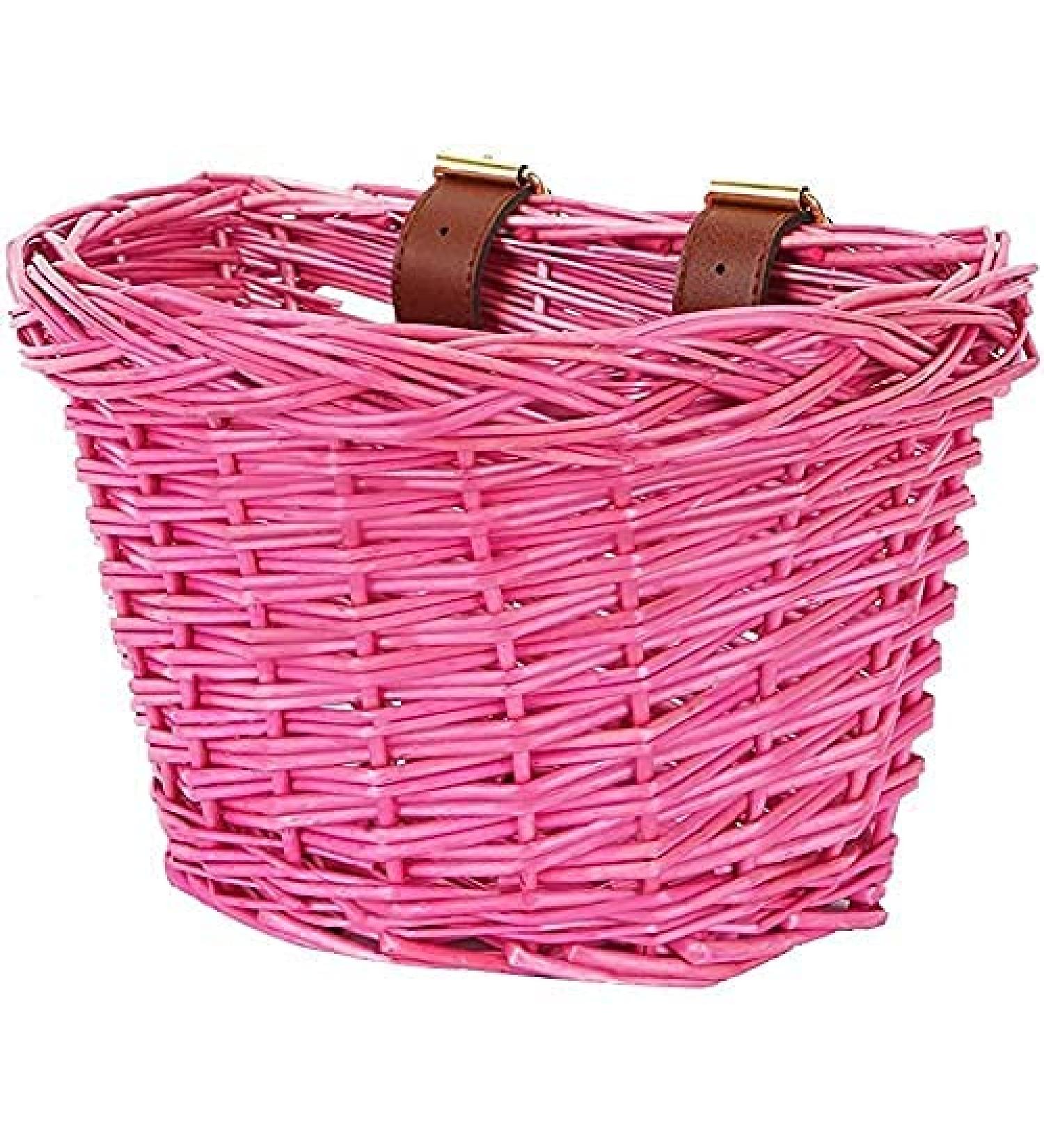 EIRONA Kids Bicycle Wicker Basket with Straps for 12-16 Inch Kids Bike  Tricycle  Scooter  (Pink & Purple & Brown) - Buy Online on SooperMarket.com